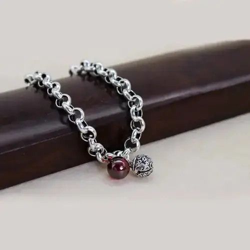 Other Red Stone Bead Hollow Bell bracelets Size ONE SIZE - 3 Thumbnail