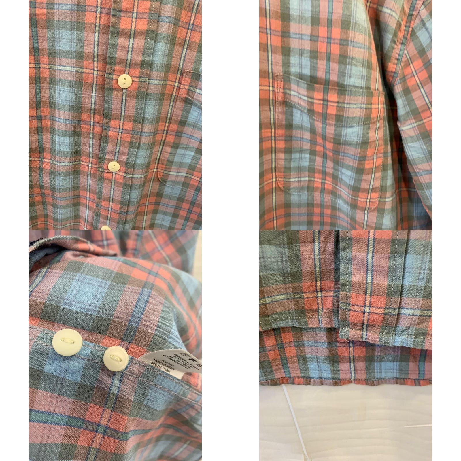 Faherty Faherty Brand Button-Down Shirt Plaid Long Sleeve Blue Pink Heritage S Mens Shirt Size US S / EU 44-46 / 1 - 8 Thumbnail
