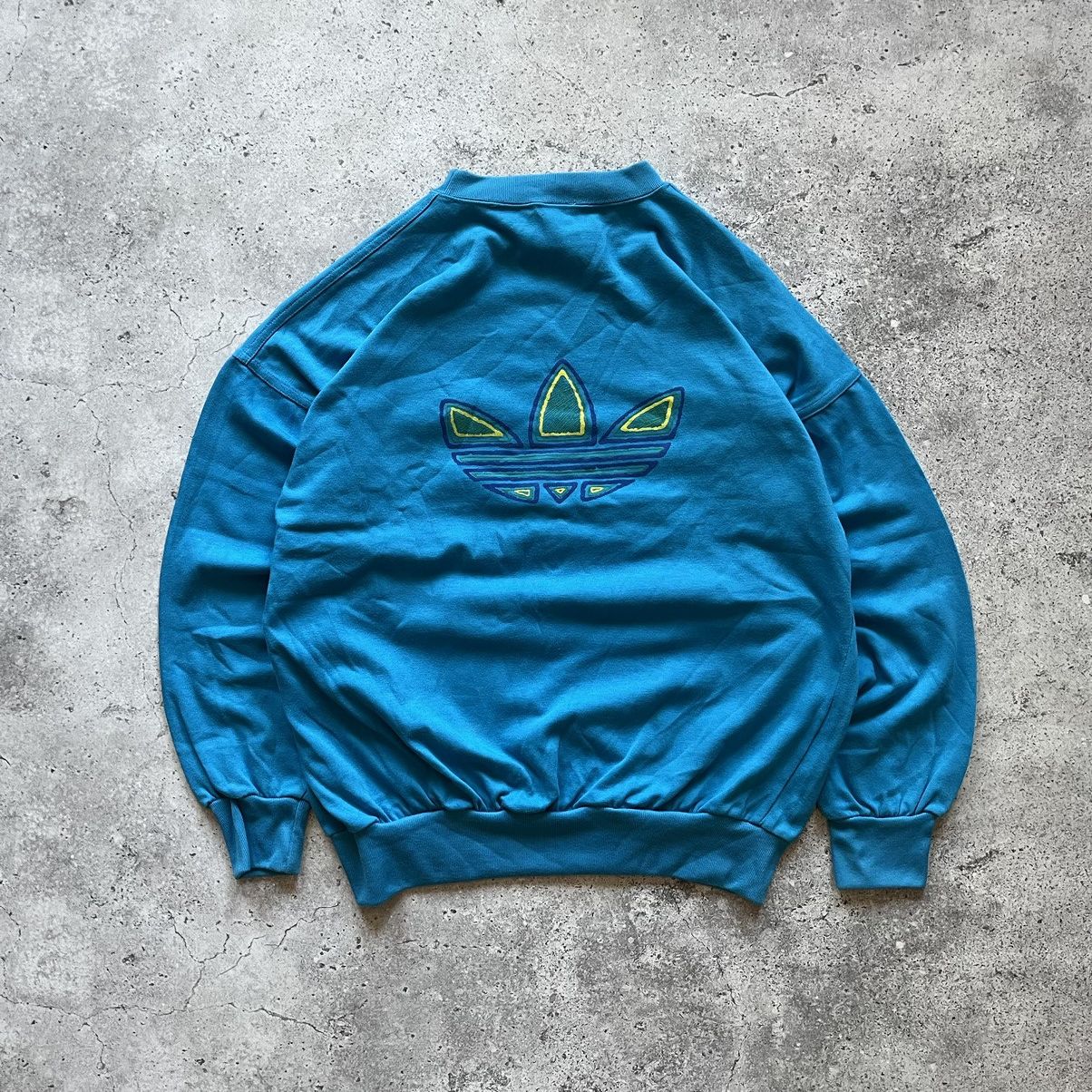 Adidas × Vintage Vintage 90s Adidas Big Logo Track Suit Sweatpants Sweatshirt Size US L / EU 52-54 / 3 - 3 Thumbnail