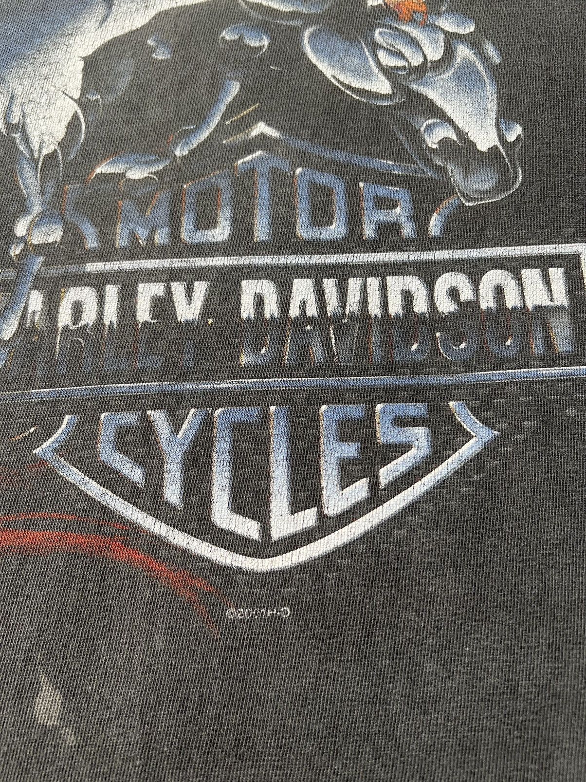 Harley Davidson Vintage 2001 Harley Davidson Fire Horse Flame Daytona Tshirt Size US M / EU 48-50 / 2 - 5 Thumbnail