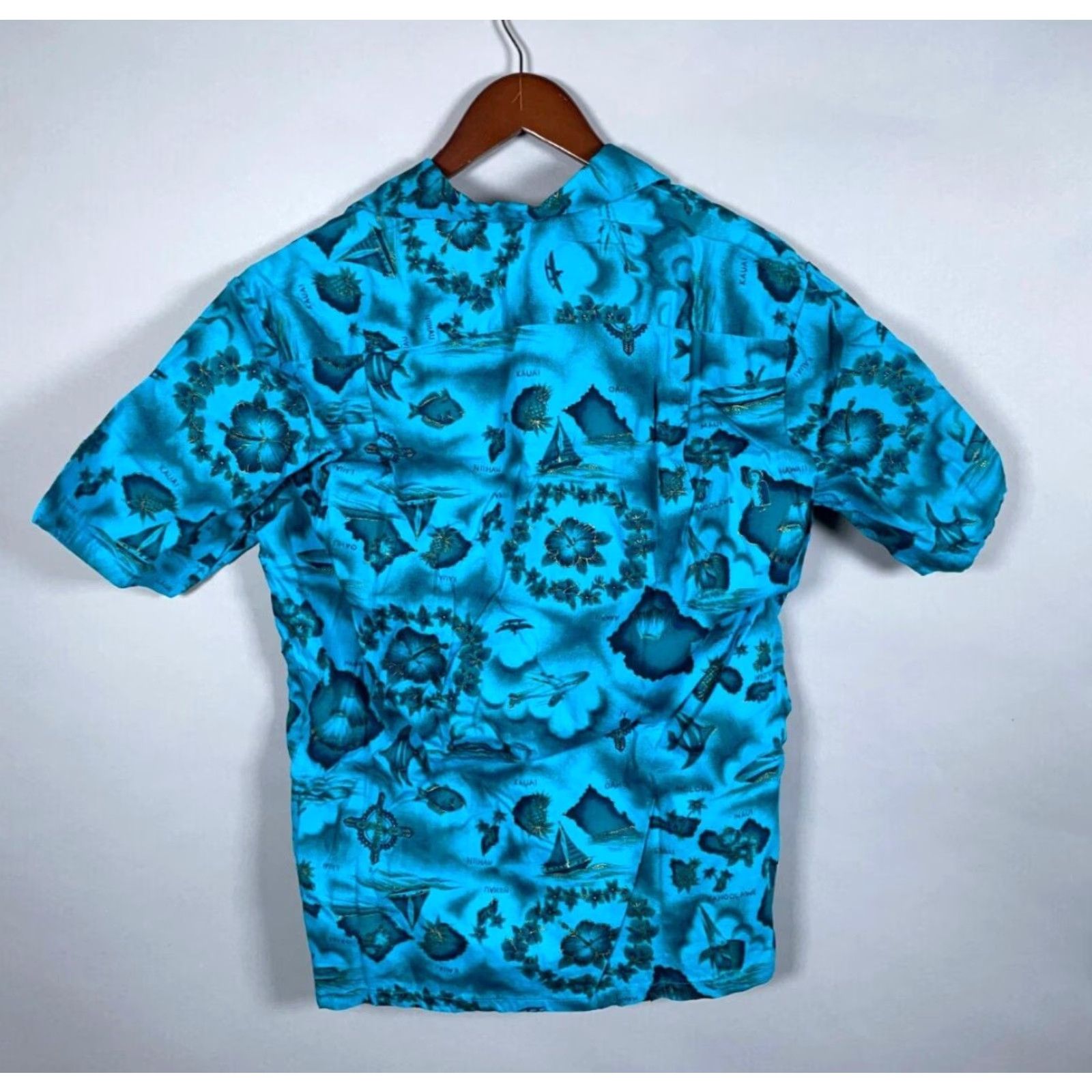 Vintage VINTAGE 60s Ui-Maikai Hawaiian Camp Shirt Men Medium Aloha Map Floral Cotton Spring Summer Size US M / EU 48-50 / 2 - 3 Thumbnail