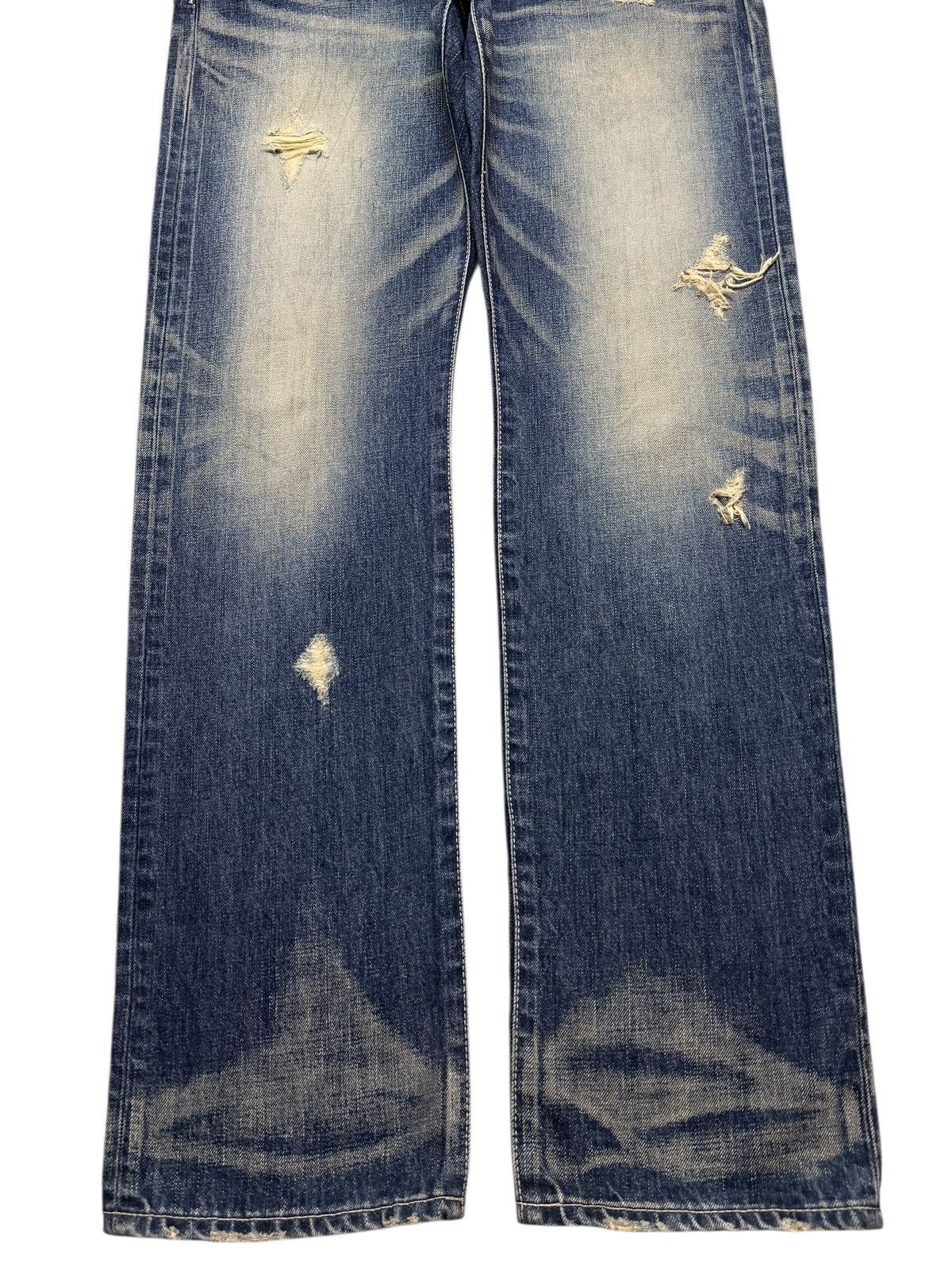 If Six Was Nine Vintage Japan Brand Faded Wash Clawmark Whiskers Distressed Size US 35 - 7 Thumbnail