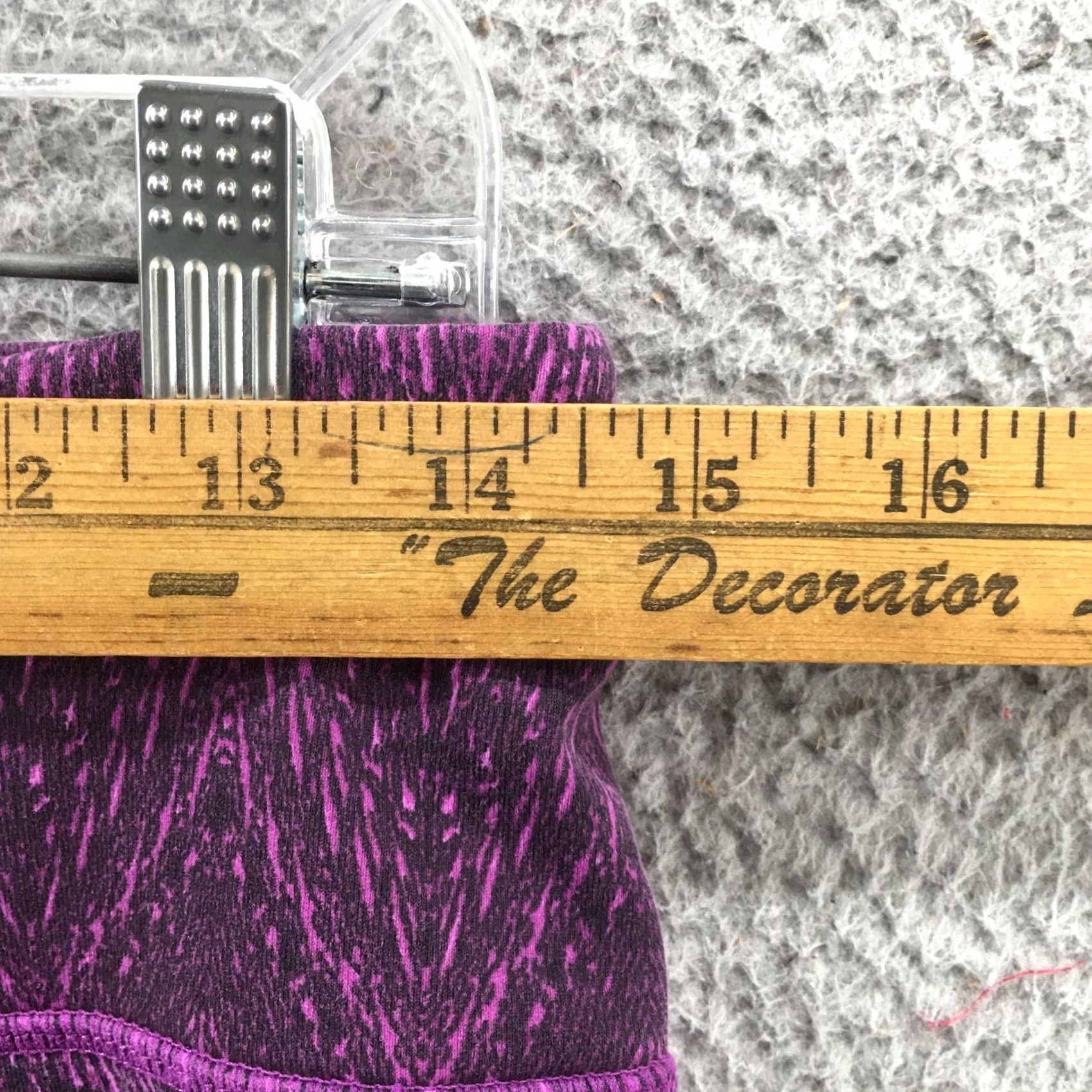 Vintage Tuff Athletics Leggings Womens M Cropped Purple Low Rise Pull On Size 32" / US 10 / IT 46 - 4 Thumbnail