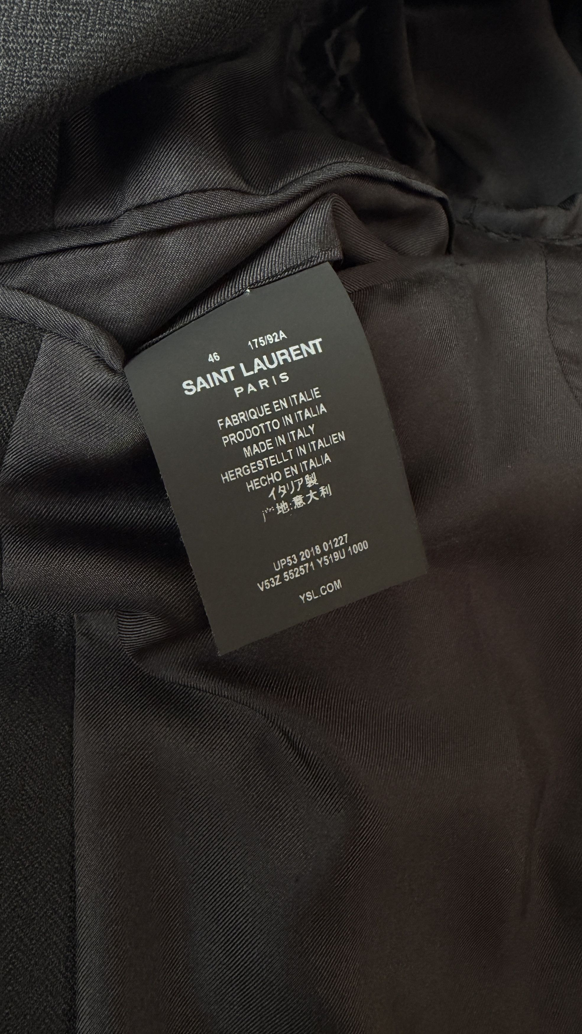 Saint Laurent Paris Saint Laurent SS19 Runway leather shoulder blazer Size 46R - 7 Thumbnail