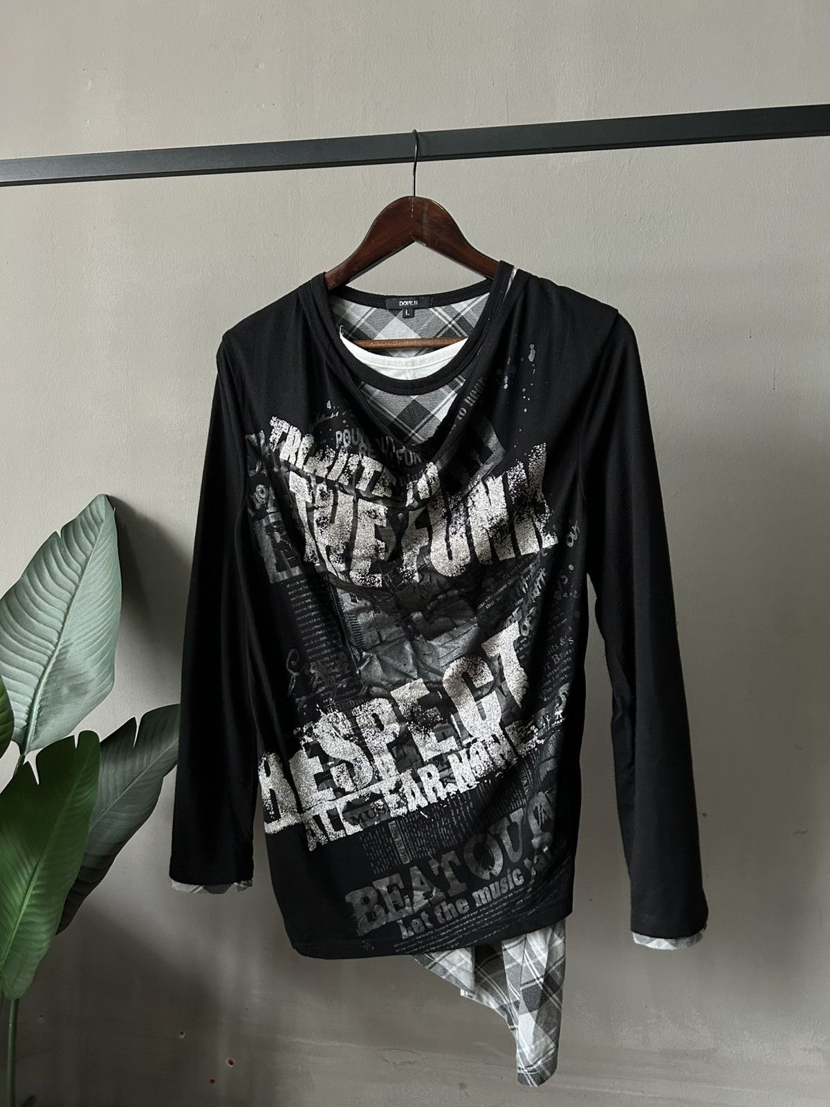 Japanese Brand Punk Dope.H Full Print Long Shirt Size US L / EU 52-54 / 3 - 2 Thumbnail