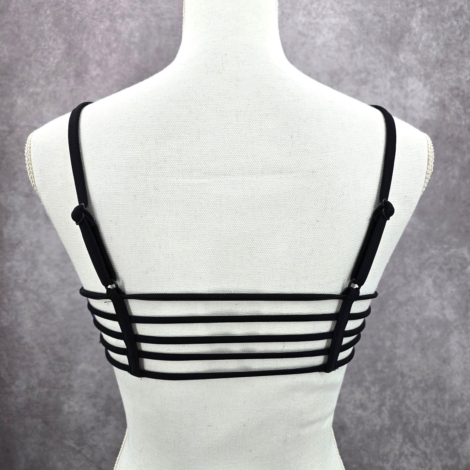 Other Xhilaration Black Geometric Padded Strap Bikini Top Small Size ONE SIZE - 3 Thumbnail