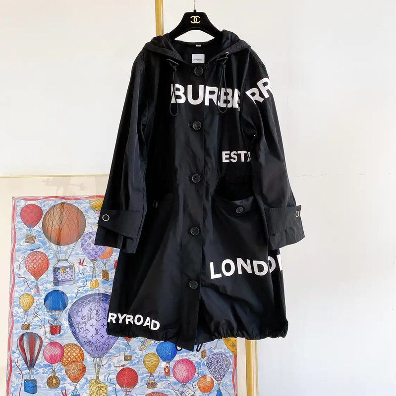 Burberry Burberry Spring Autumn Black Polyester Women's Coat Size S / US 4 / IT 40 - 1 Thumbnail