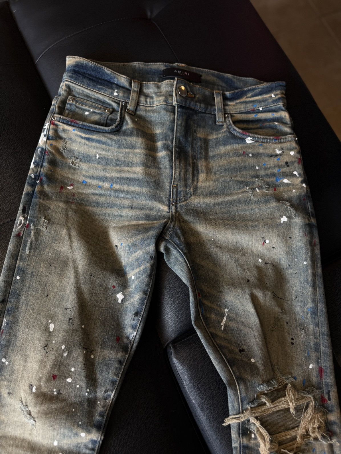 Amiri Amiri Blue Jeans Colorful Paint Splatter Size 30 Flawless 🧼 Size US 30 / EU 46 - 7 Thumbnail