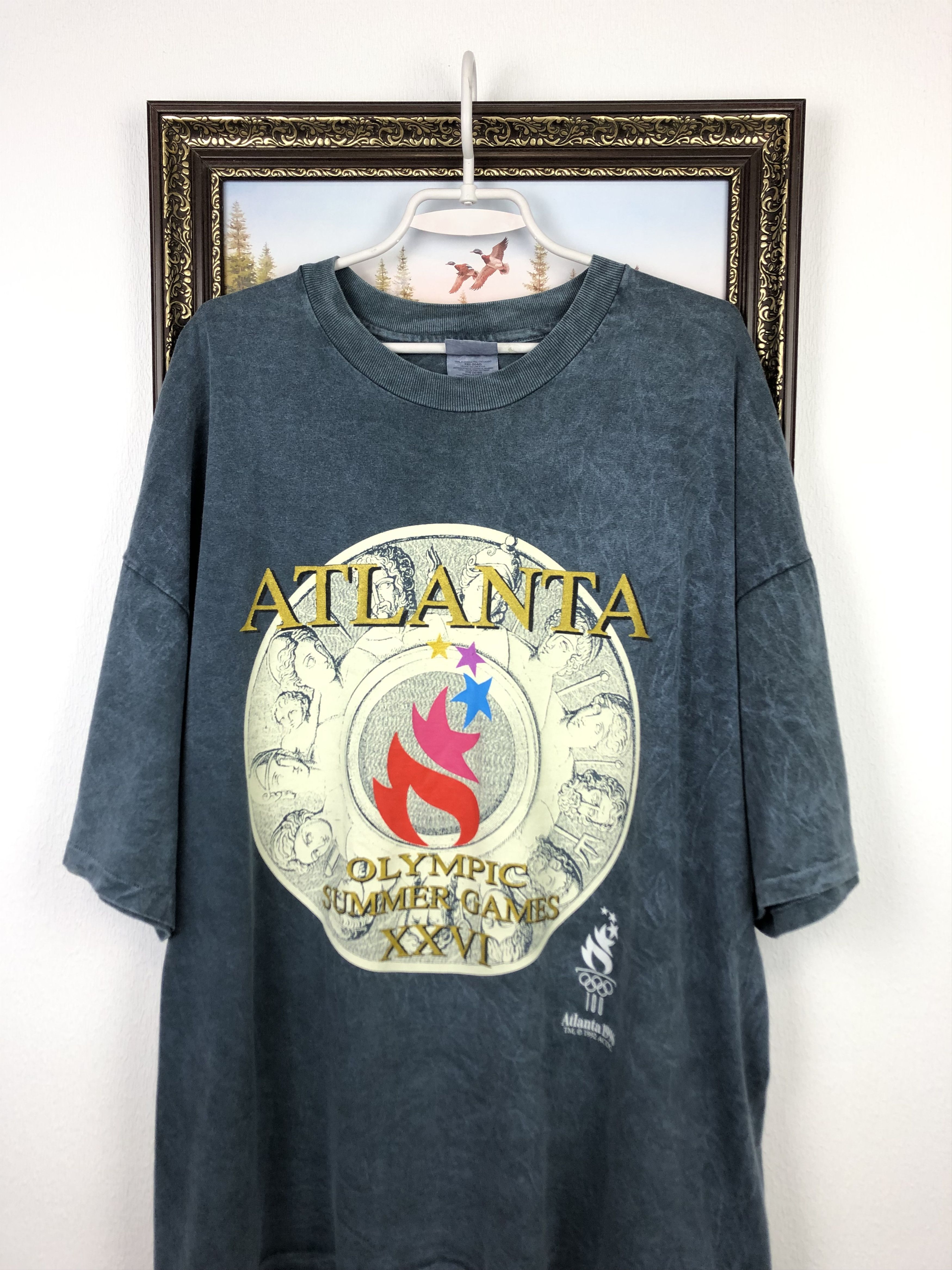 Vintage Vintage 90's Atlanta Olympic Summer Games Shirt Tee Jersey Size US XXL / EU 58 / 5 - 2 Thumbnail