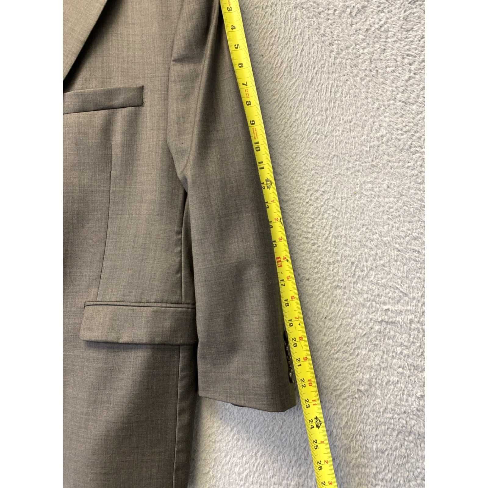Ralph Lauren Lauren Ralph Lauren Blazer Adult 44S Taupe Brown Wool Two-Button Sport Coat Formal Preppy Mens Size 44S - 5 Thumbnail