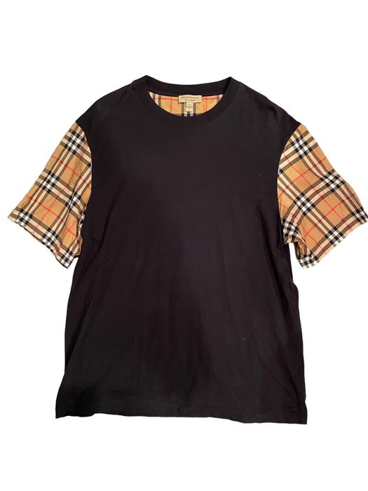 burberry vintage check sleeve cotton t-shirt