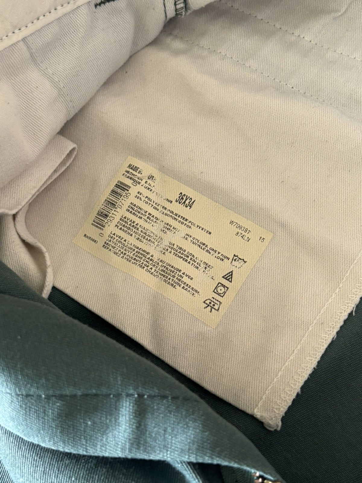 Dickies 90s Dickies Teal 36x34 Slacks Pants Made in USA Size US 38 / EU 54 - 3 Thumbnail