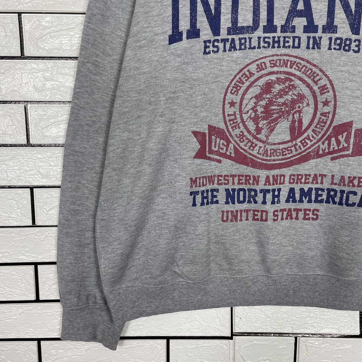 Japanese Brand Indiana Capital States Crewneck Sweatshirt Size US XXL / EU 58 / 5 - 3 Thumbnail