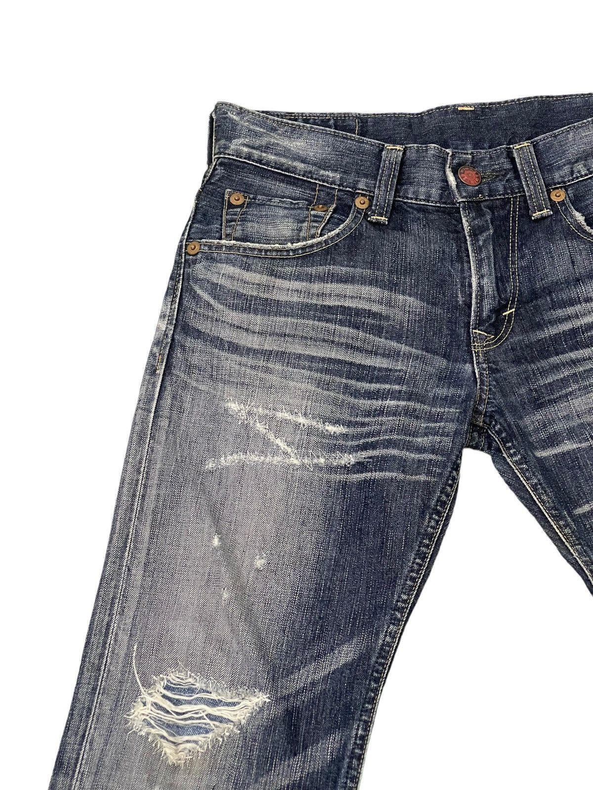 Edwin Flare Jeans Edwin Japan Distress Low Rise Boot Cut 8🟦5 Size US 31 - 8 Thumbnail