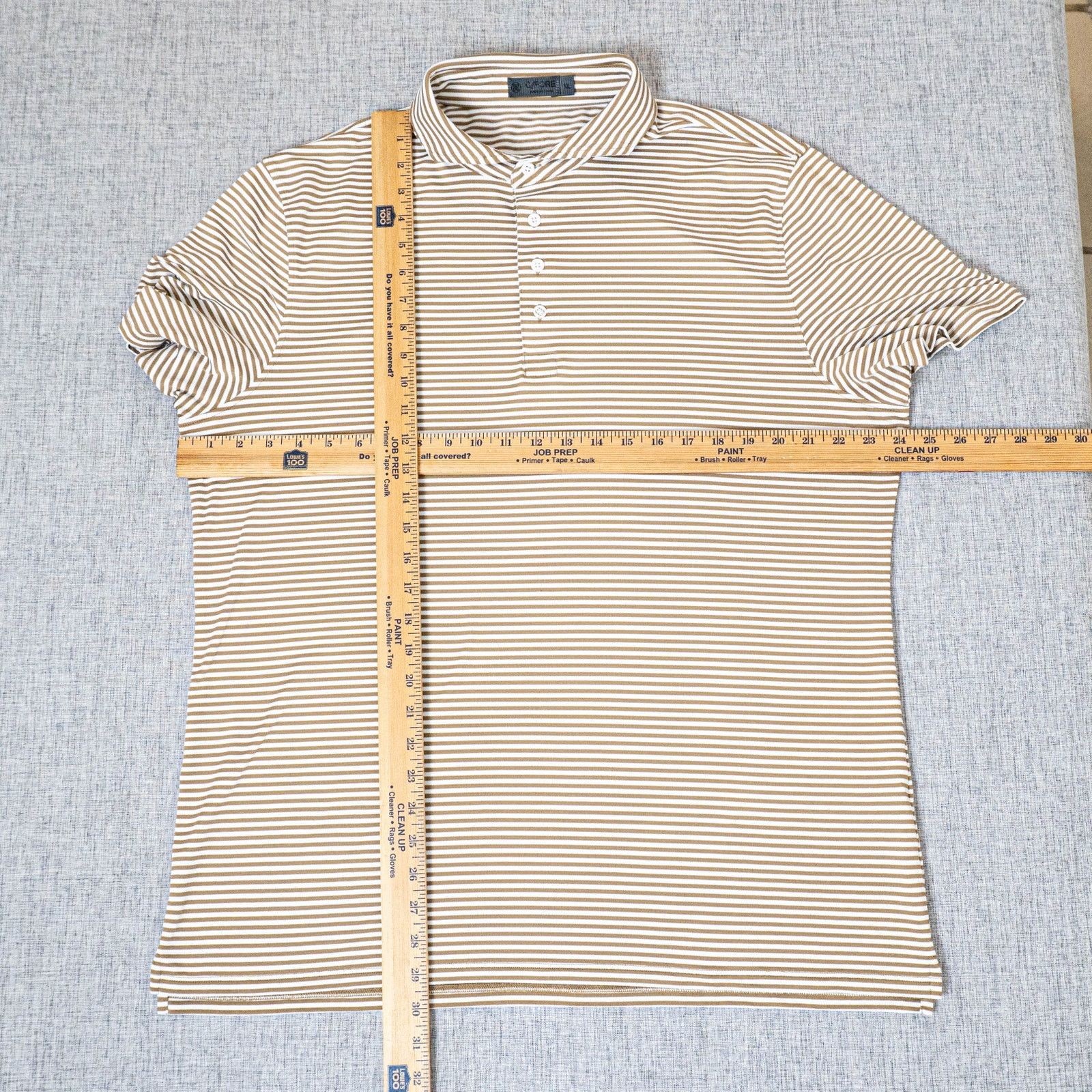 G/FORE G/FORE Golf Tech Polo Shirt White brown striped size XL Size US XL / EU 56 / 4 - 8 Thumbnail