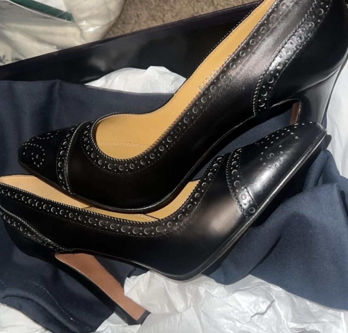 Polo Ralph Lauren Black Ralph Lauren pumps Size US 7.5 / IT 37.5 - 4 Thumbnail