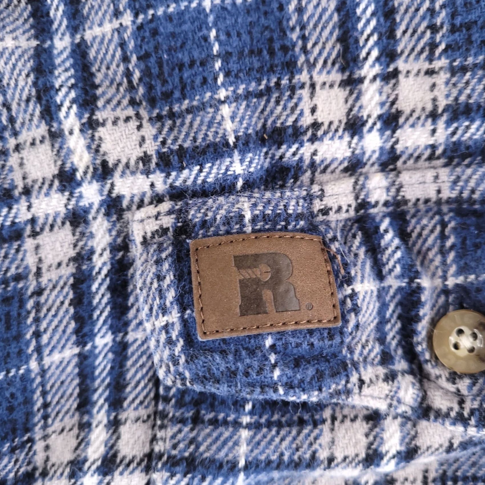 Wrangler VINTAGE Wrangler Riggs Workwear Shirt Mens Large Flannel Blue Plaid Check Thick Cotton Size US L / EU 52-54 / 3 - 2 Thumbnail