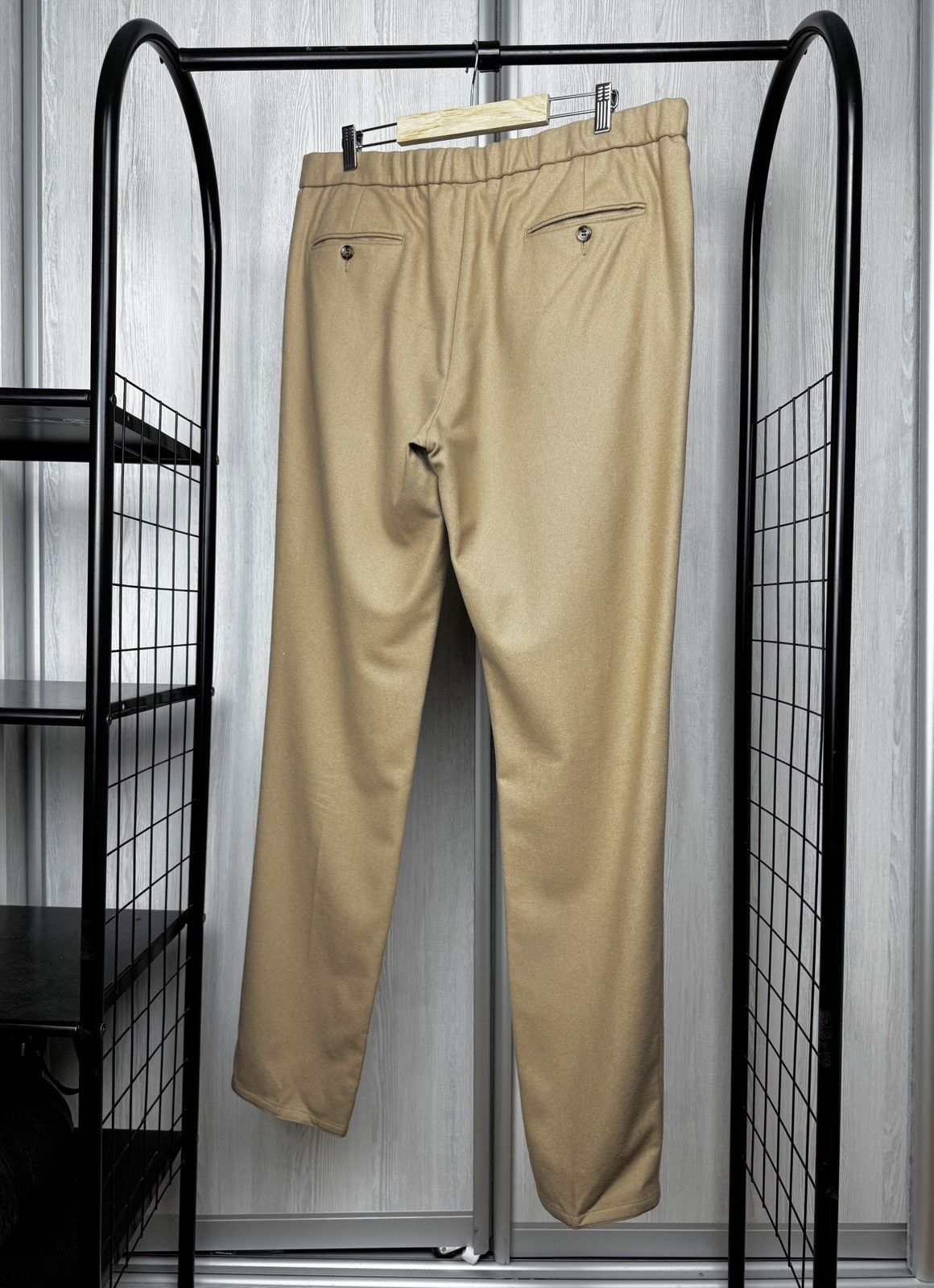 Suitsupply Suitsupply Ames Pleat Pure Wool Flannel Drawstring Pants 52 Size US 36 / EU 52 - 6 Thumbnail