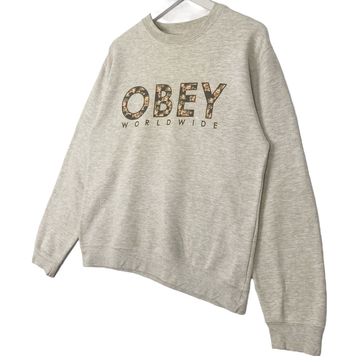 Vintage Vintage Obey Worldwide Sweatshirt Crewneck Beige Women SizeM Size M / US 6-8 / IT 42-44 - 2 Thumbnail