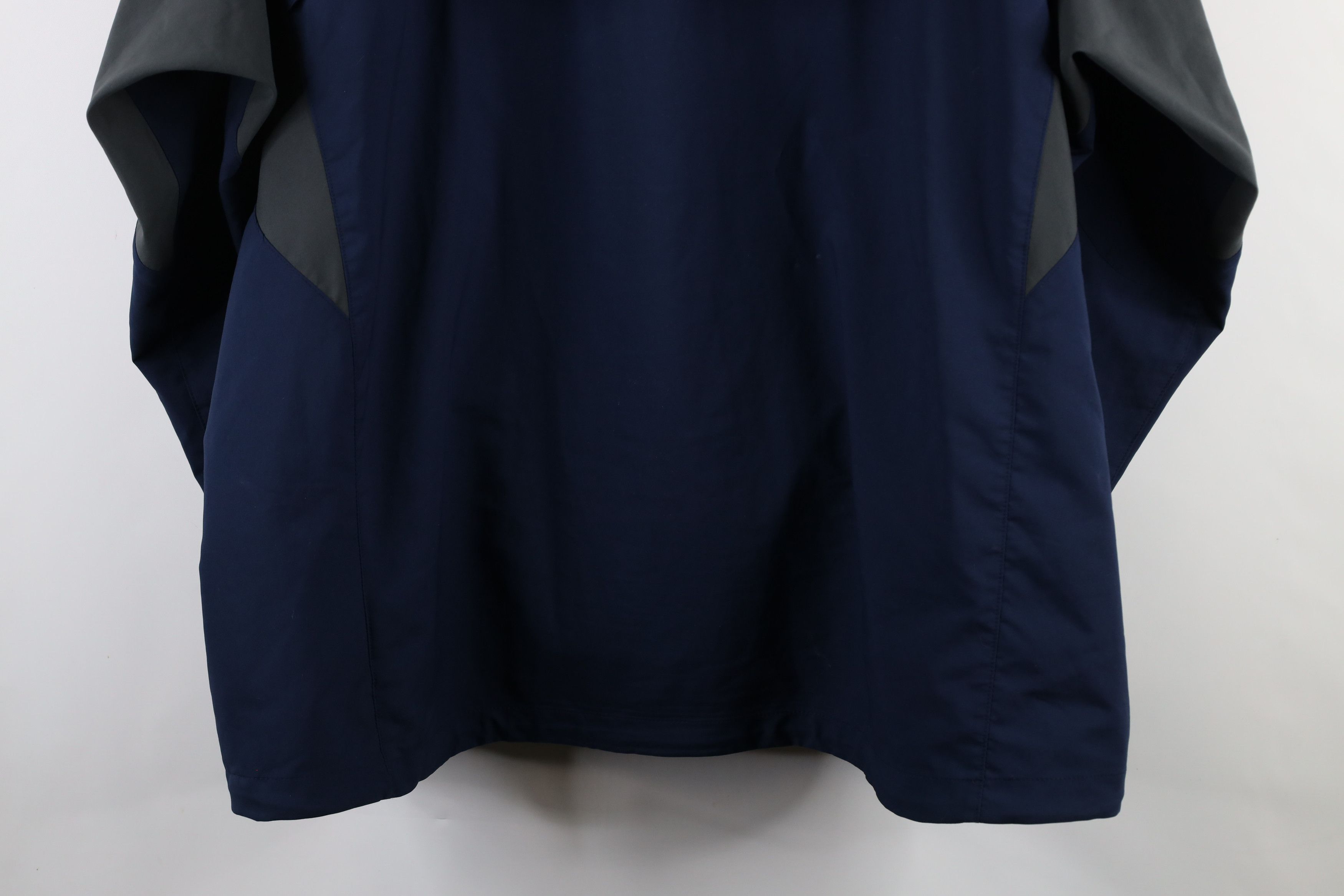 Nike × Vintage Nike Block Swoosh Half Zip Pullover Jacket Navy Blue Size US XXL / EU 58 / 5 - 14 Thumbnail