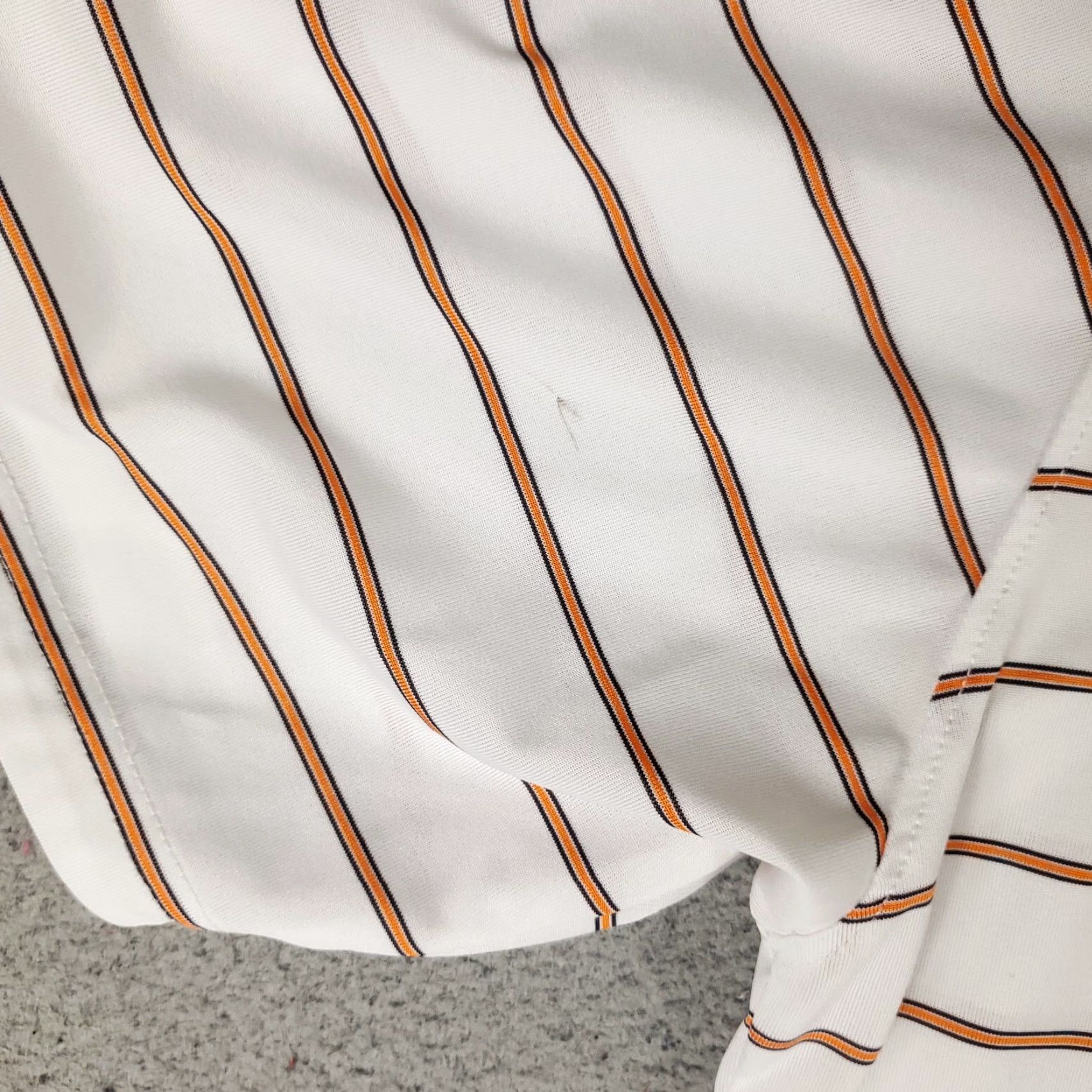Vintage Zero Restriction Polo Shirt Mens Size XL White Orange Striped Golf Short Sleeve* Size US XL / EU 56 / 4 - 5 Thumbnail