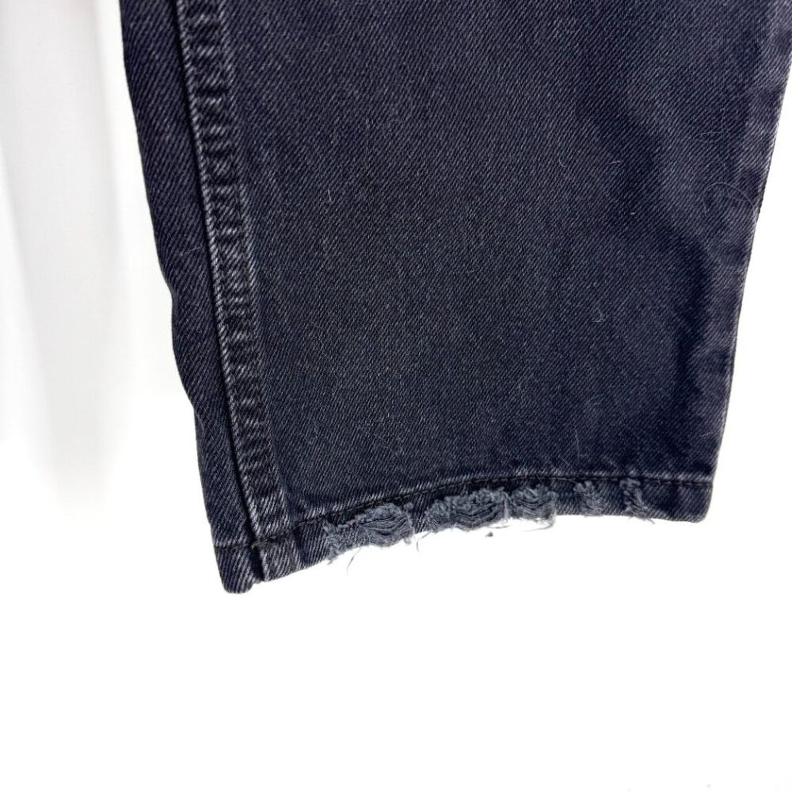 Free People We the Free High Rise Straight Leg Cotton Denim Black 28 Size 28" / US 6 / IT 42 - 4 Thumbnail