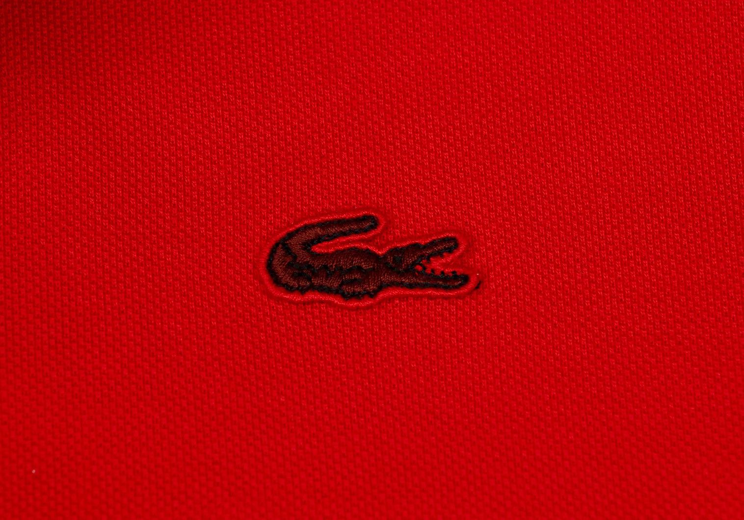 Junya Watanabe Lacoste Garment-Dyed Cotton Polo Shirt in Red, Size S Size US S / EU 44-46 / 1 - 6 Thumbnail