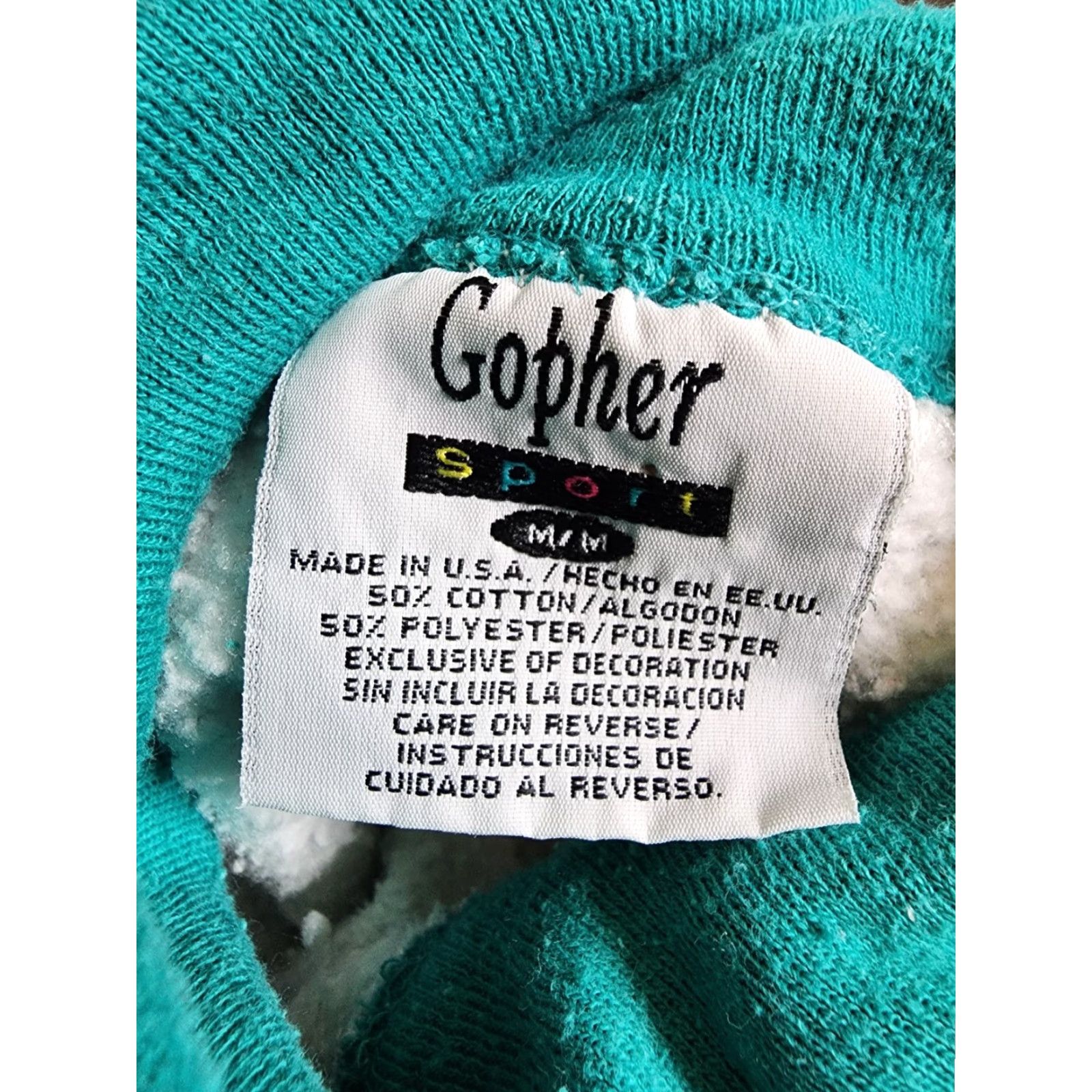 Vintage VINTAGE Gopher Sport Sweatshirt Shirt Unisex Adults M Gray Cotton Blend Embroidered Heart Graphic Print Pullover 90s (if applicable) Mens/Womens Size US M / EU 48-50 / 2 - 5 Thumbnail