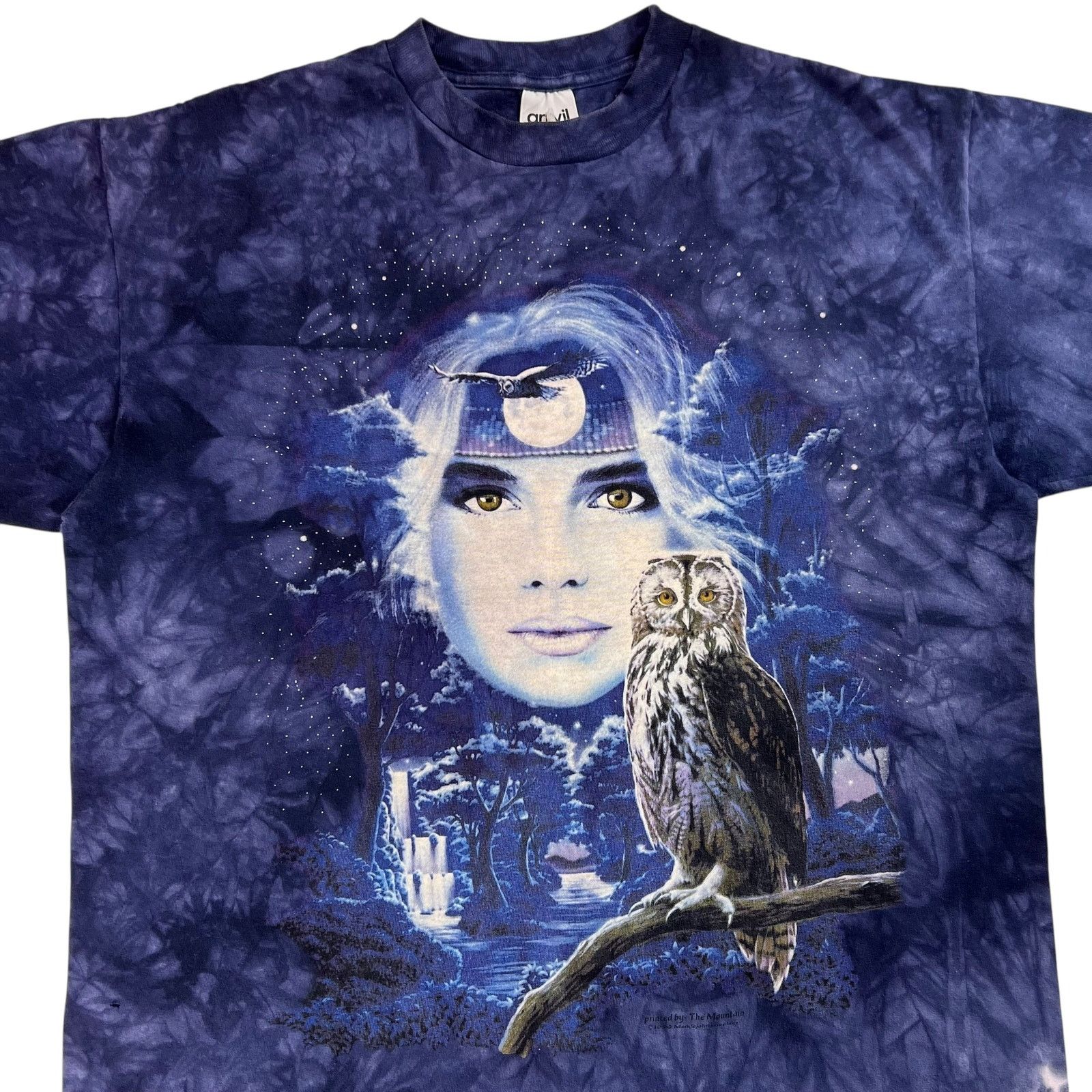 The Mountain × Vintage Vintage 90s The Mountain Owl Spirit tie dye tee (XL) Size US XL / EU 56 / 4 - 2 Thumbnail
