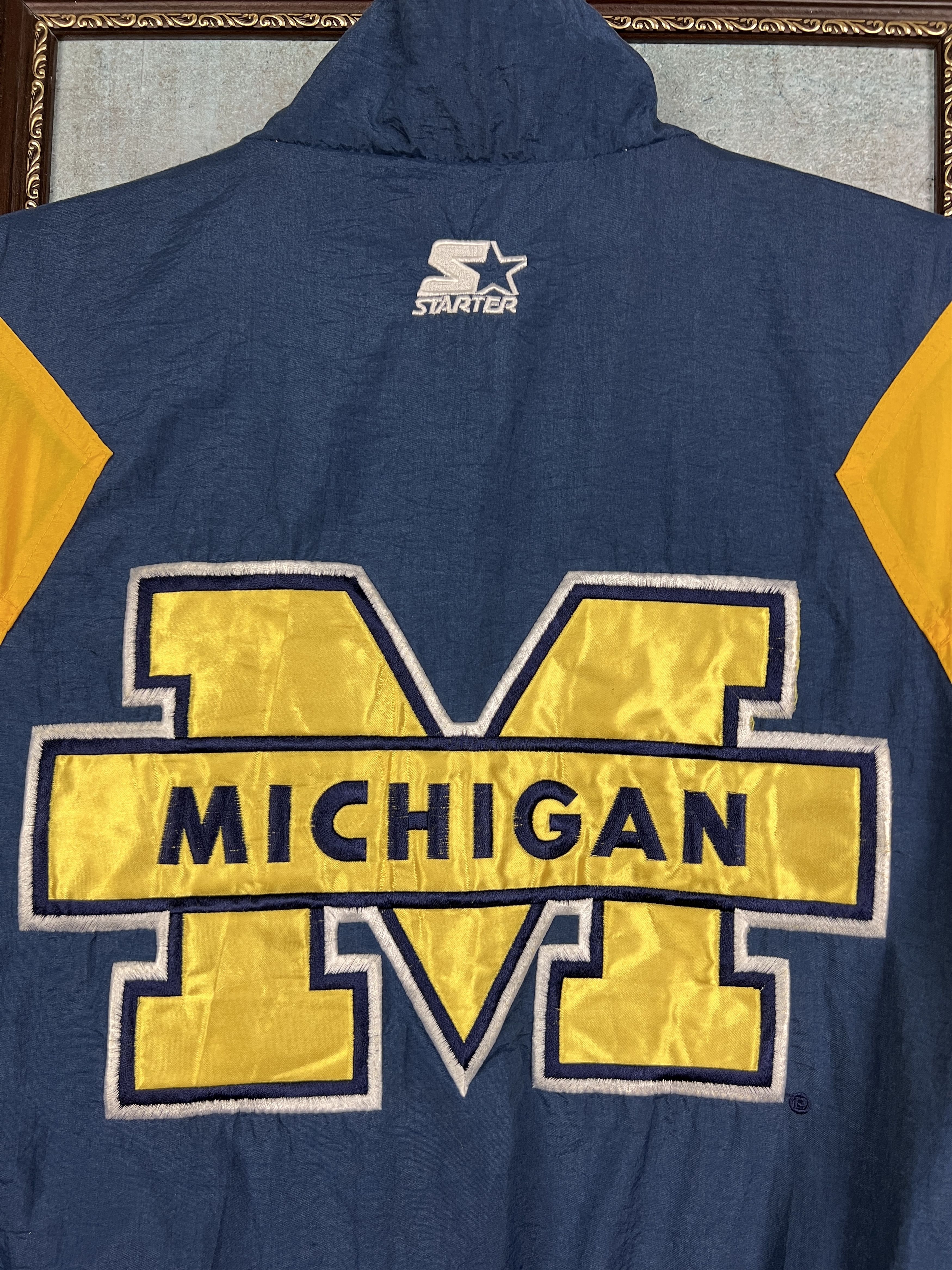Starter Vintage Michigan Wolverines Jacket Track Top Windbreaker Size US M / EU 48-50 / 2 - 11 Thumbnail