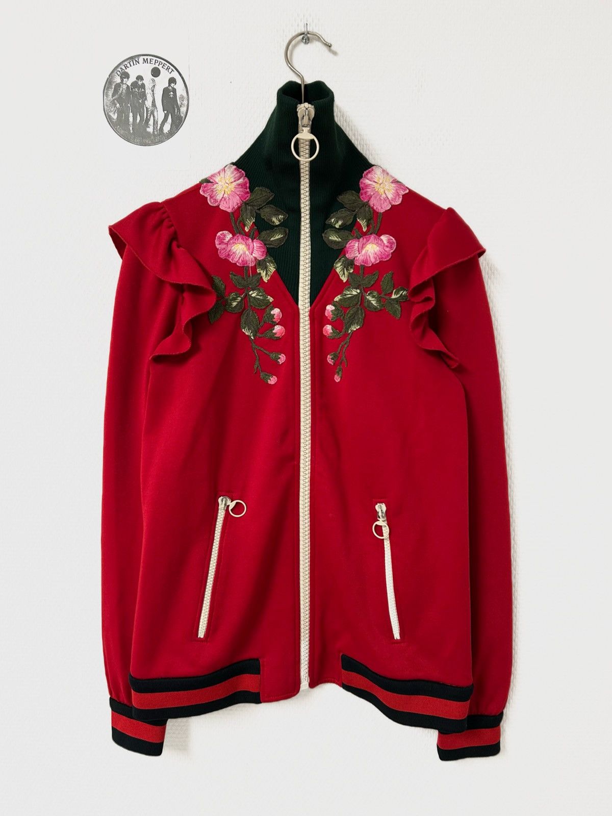 Gucci FW2017 Floral Embroidered Zip Jacket Size US XS / EU 42 / 0 - 1 Thumbnail