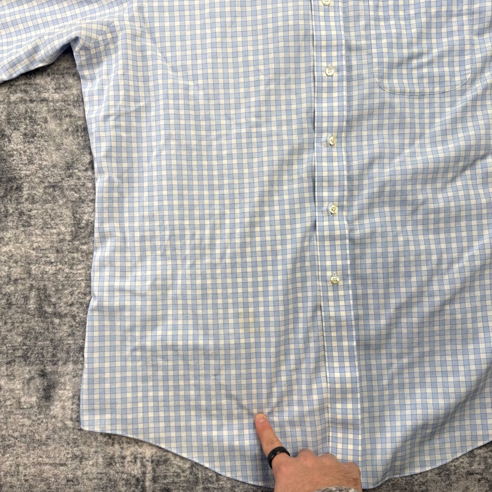 Brooks Brothers Brooks Brothers Shirt Mens 17.5 Blue White Checkered Regent Supima Cotton Preppy Size US XXL / EU 58 / 5 - 3 Thumbnail