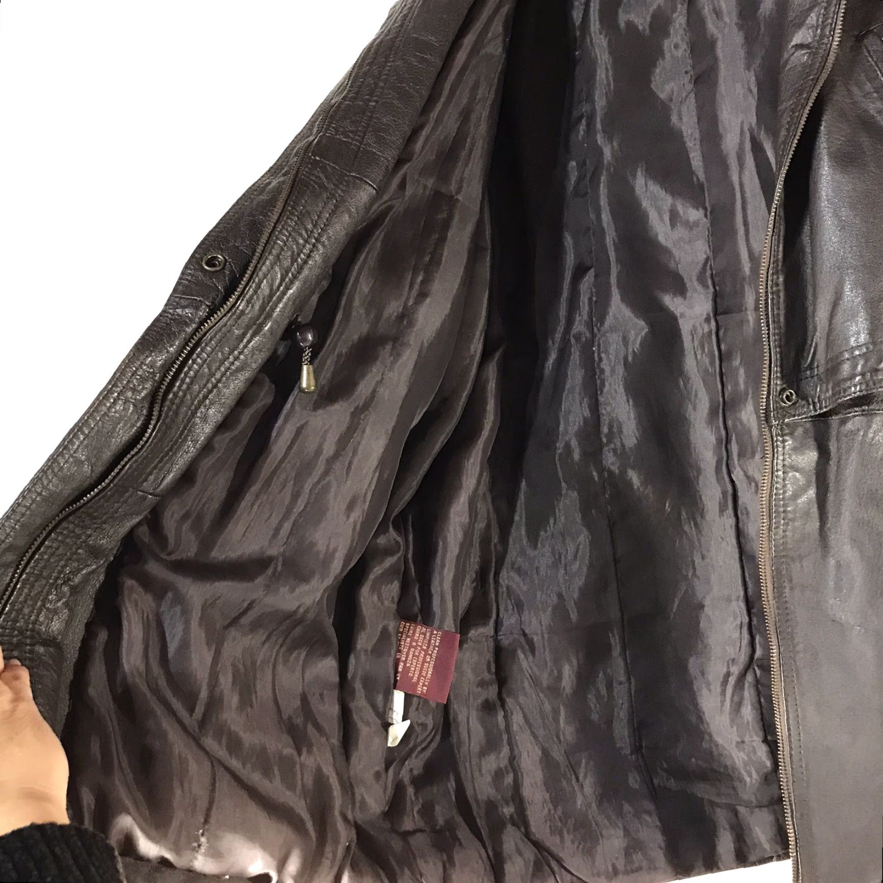 G-III VINTAGE G-III Brown Leather Jacket Womens Size S Insulated Hooded Long Overcoat Fall Winter Casual Size S / US 4 / IT 40 - 3 Thumbnail