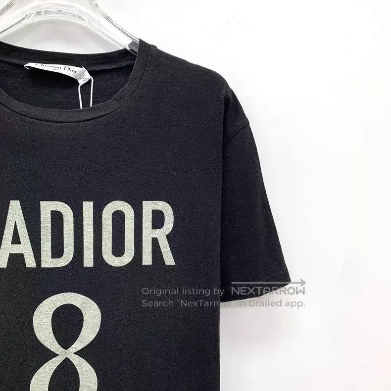 Dior Dior Black logo letter print cotton round-neck short-sleev Size L / US 10 / IT 46 - 3 Thumbnail