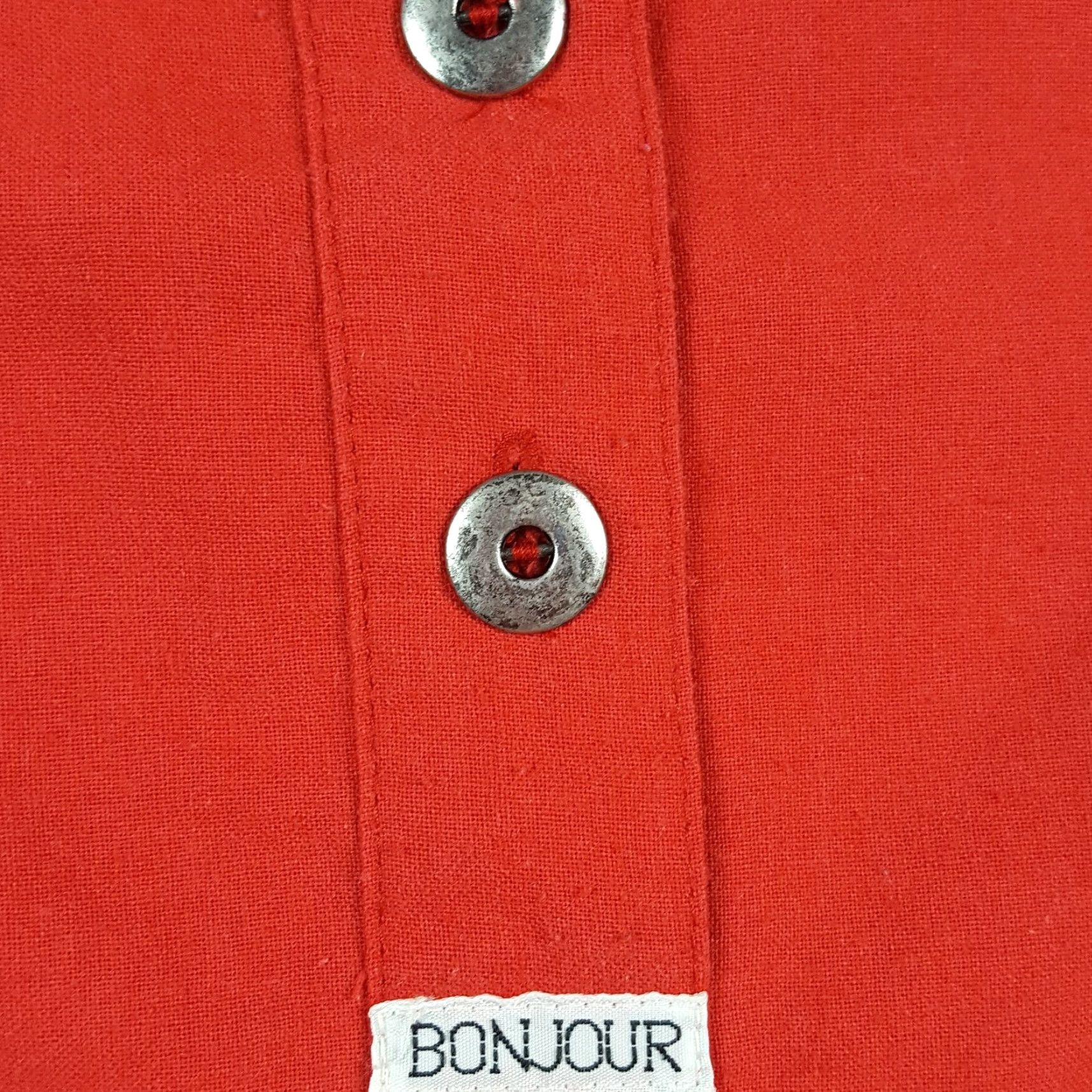 Vintage BonJour Sweatshirt Collared Preppy Long Sleeve Women's M Red 90s Pullover Size M / US 6-8 / IT 42-44 - 4 Thumbnail