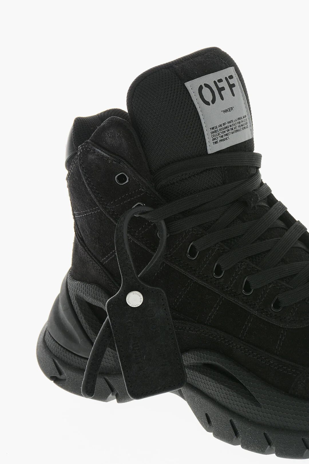 Off-White og1mm0426 Suede & Fabric Hiking Sneakers in Black Size US 7 / EU 40 - 4 Thumbnail