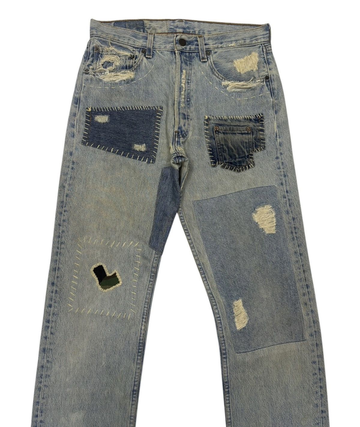 If Six Was Nine × Kapital × Levi's 🔥VINTAGE LEVIS 501 RECONSTRUCTED PATCHWORK DENIM JEANS Size US 30 / EU 46 - 3 Thumbnail