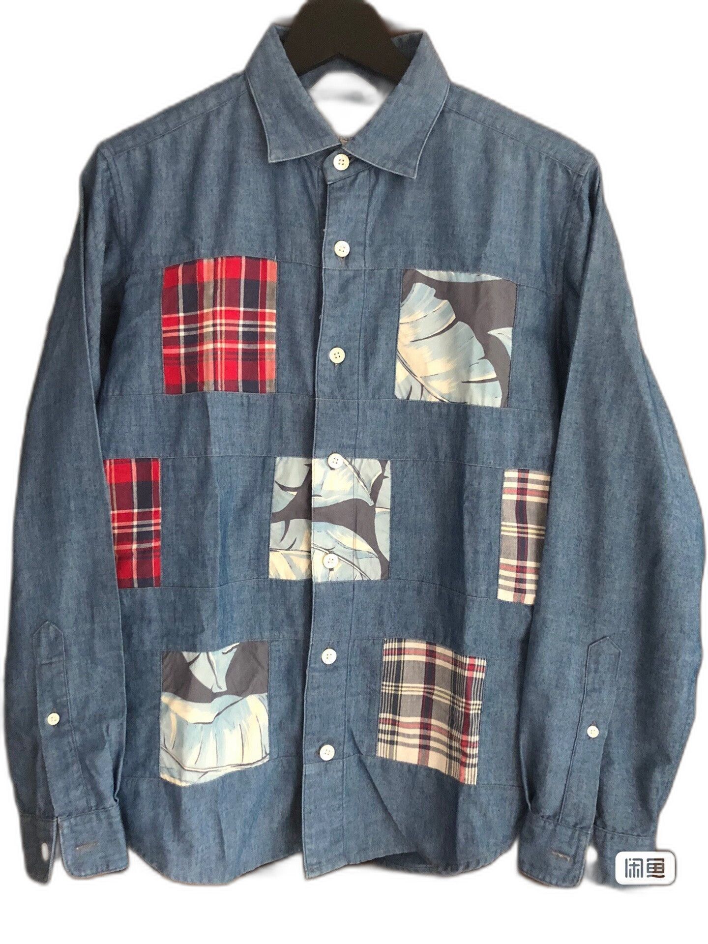 Nanamica nanamica Indigo Selvedge Panel Shirt Size US S / EU 44-46 / 1 - 1 Thumbnail