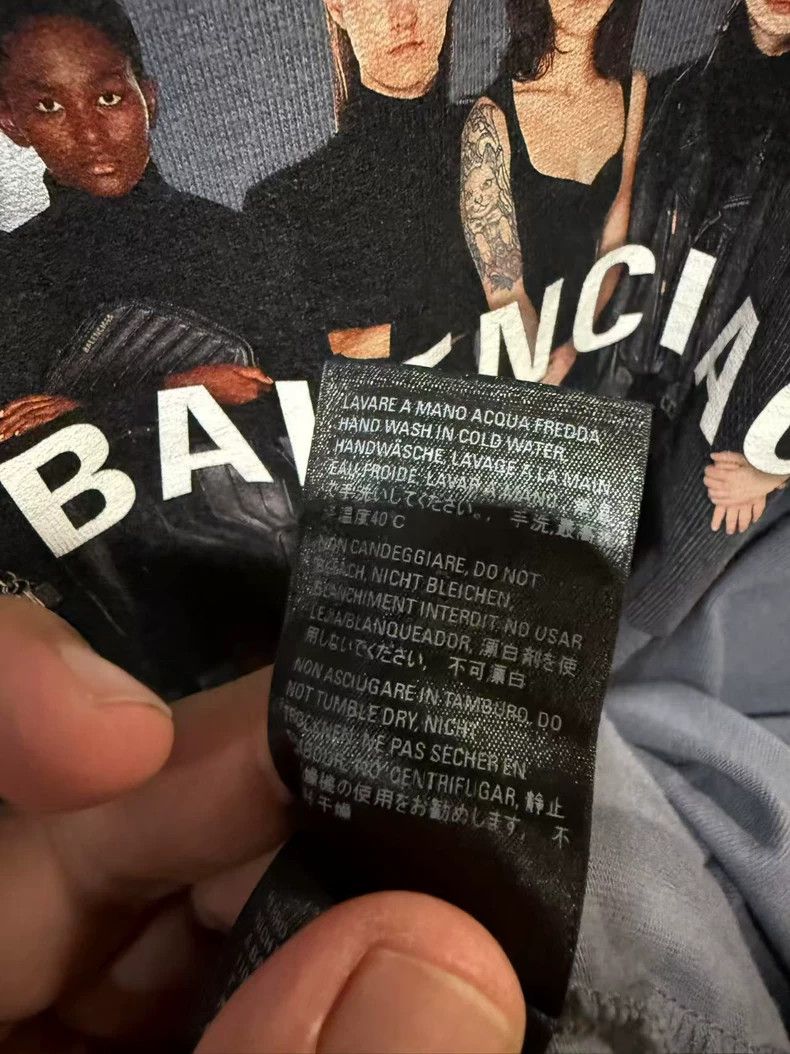 Balenciaga Balenciaga Grey Band Portrait Print Logo Gold Short Sleeve Size US M / EU 48-50 / 2 - 6 Thumbnail