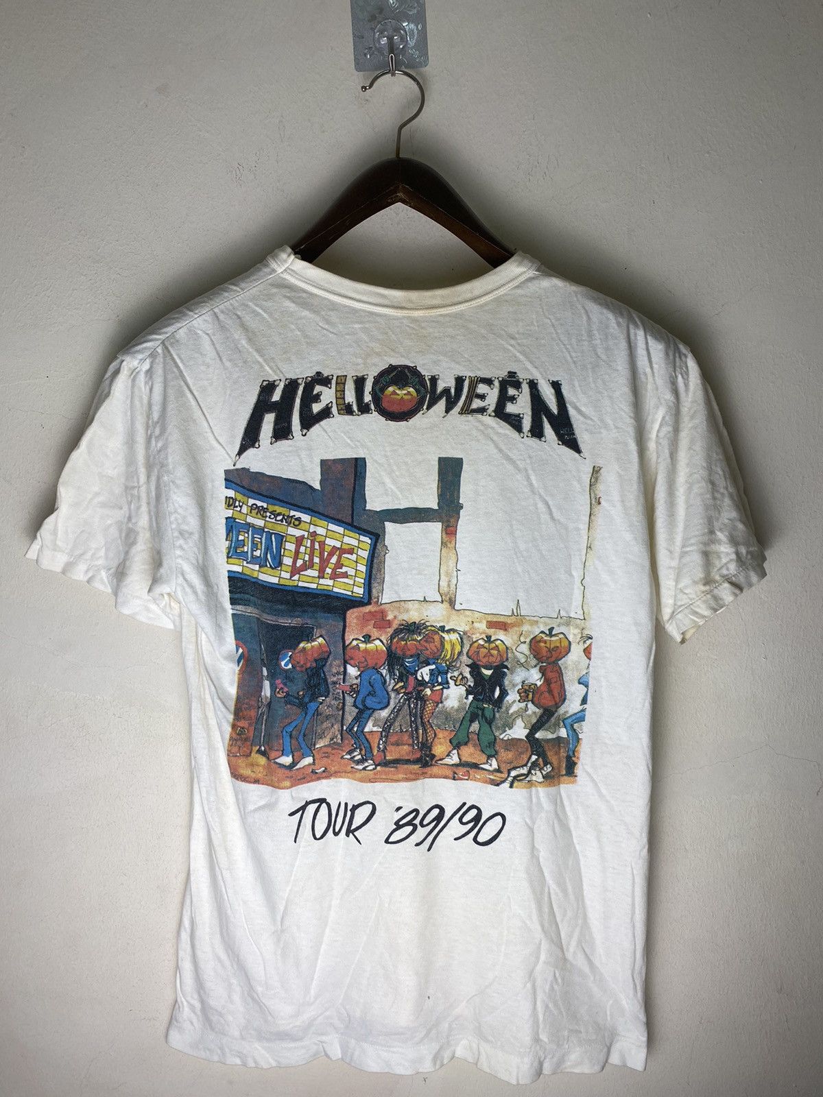 Band Tees × Vintage VINTAGE HELLOWEEN BAND LIVE IN JAPAN TOUR 89/90 TSHIRT Size US S / EU 44-46 / 1 - 3 Thumbnail