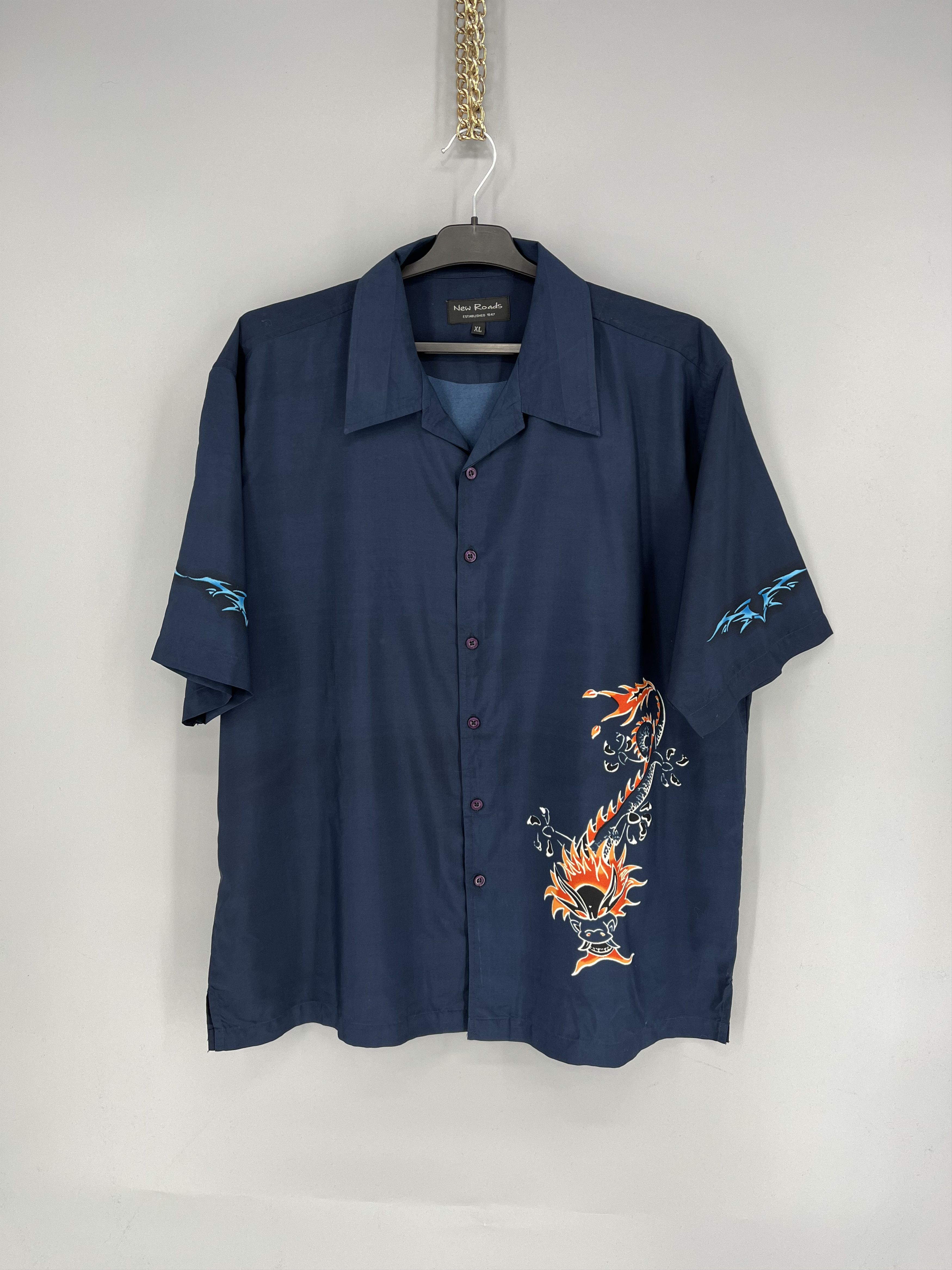 Vintage Vintage 90s Japanese Dragon Crazy Hawaiian Shirt Size US XL / EU 56 / 4 - 1 Thumbnail