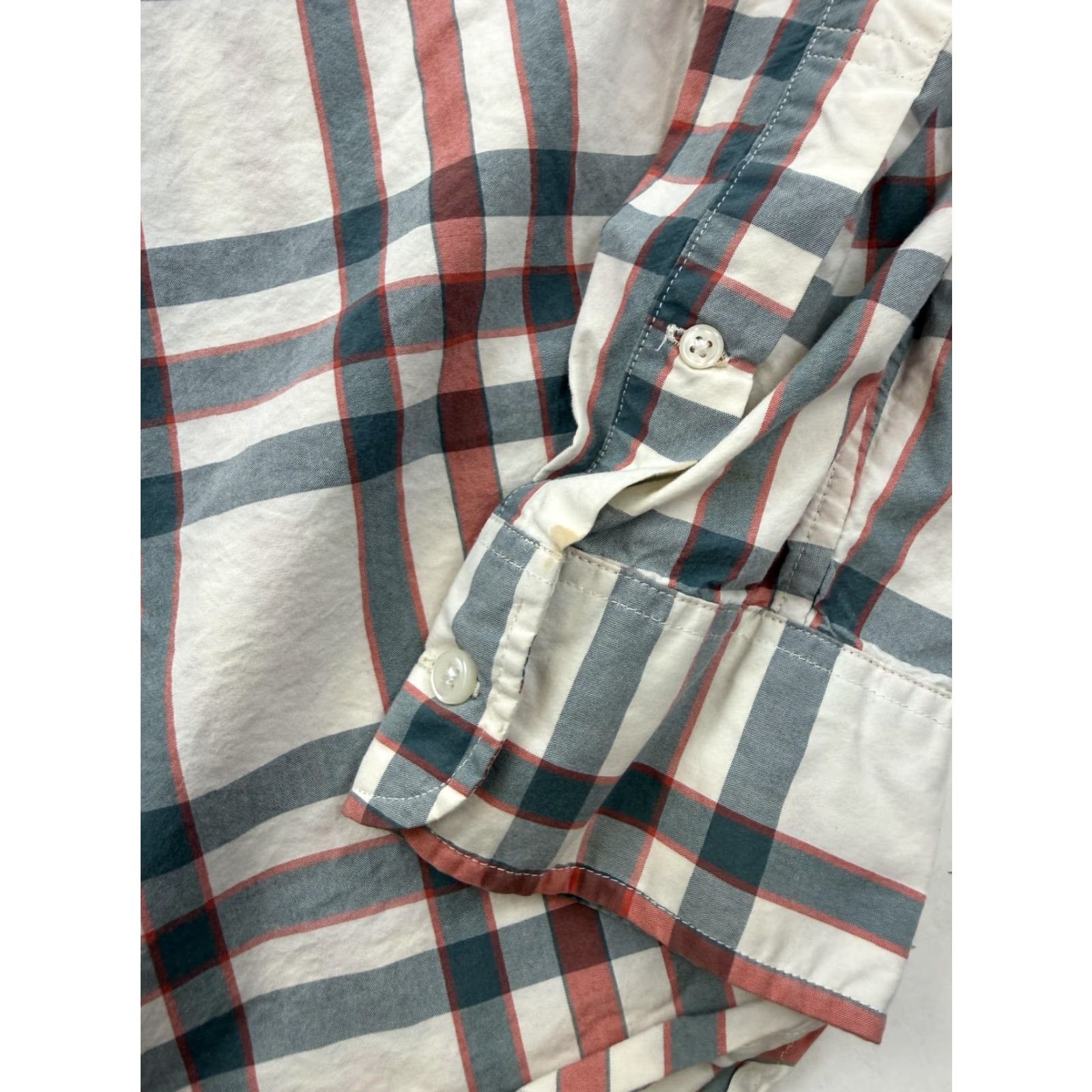 J.Crew J.Crew Shirt Mens Large White Plaid Long Sleeve Button Front Slim Cotton Casual Size US L / EU 52-54 / 3 - 4 Thumbnail