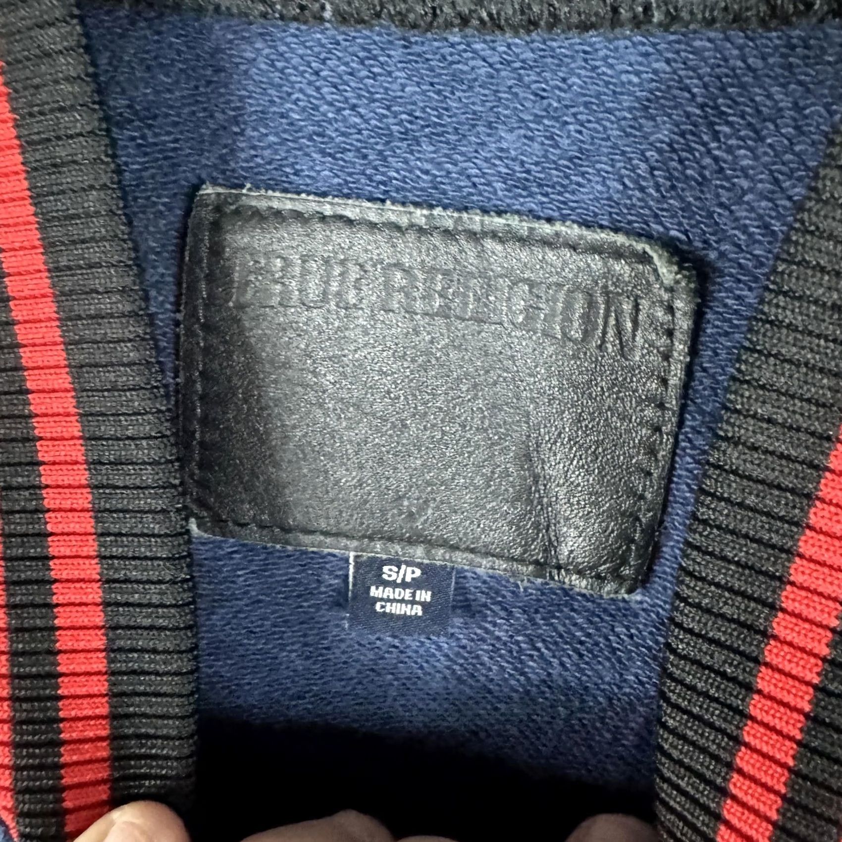 True Religion True Religion Jacket Mens S Blue Bomber Varsity Full Zip TR Striped Trim Size US S / EU 44-46 / 1 - 7 Thumbnail