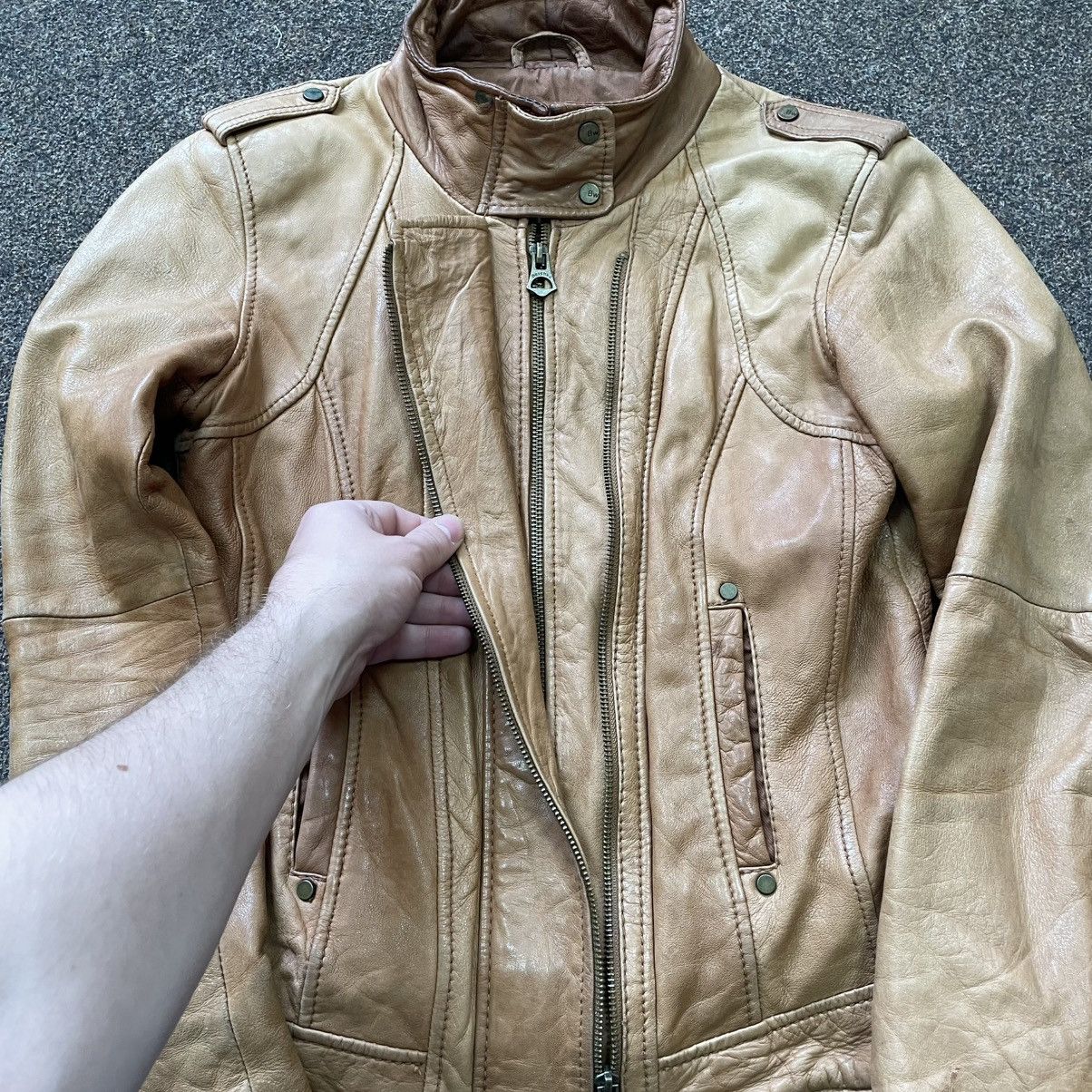 Genuine Leather Vintage Y2K Leather Jacket Biker Punk Opium BALENCIAGA Style Size M / US 6-8 / IT 42-44 - 5 Thumbnail