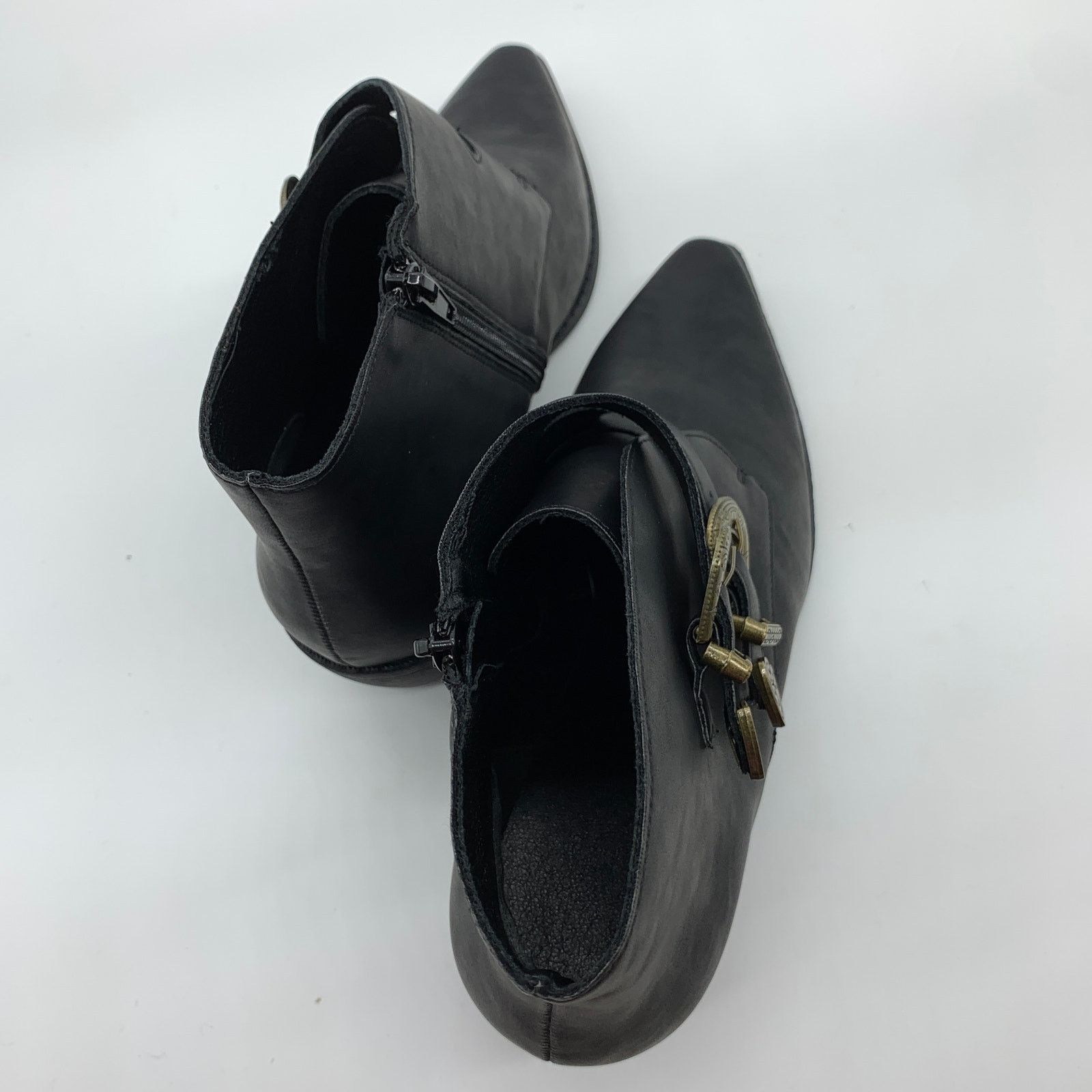 Other Black Ankle Bootie Women Size 10 Solid Faux leather Pointed Size US 10 / IT 40 - 6 Thumbnail