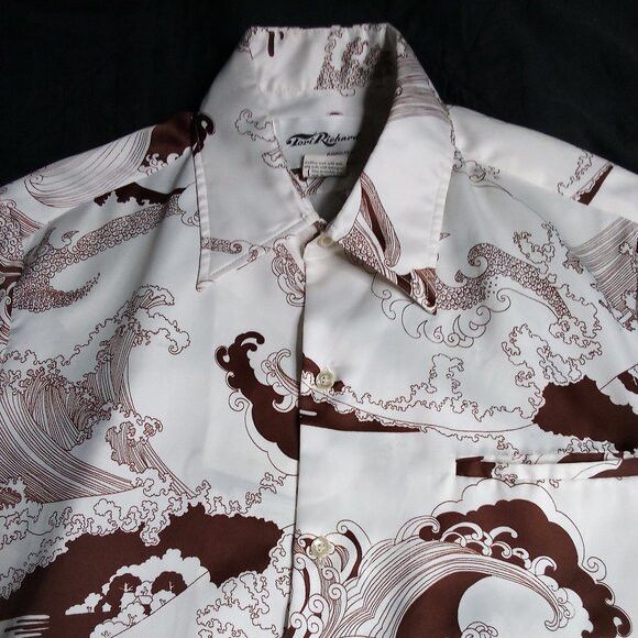 Tori Richard Vintage Tori Richard The Wave Japanese Polyester Disco Shirt Size US L / EU 52-54 / 3 - 1 Thumbnail