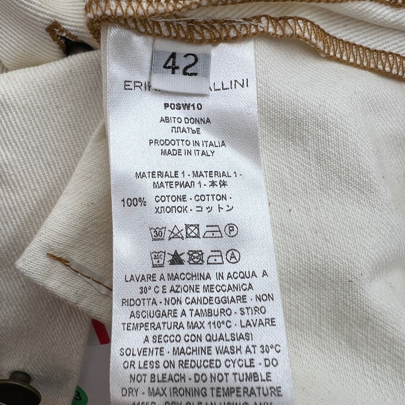 Other Erika Cavallini Ivory Denim Dress Size M / US 6-8 / IT 42-44 - 6 Thumbnail