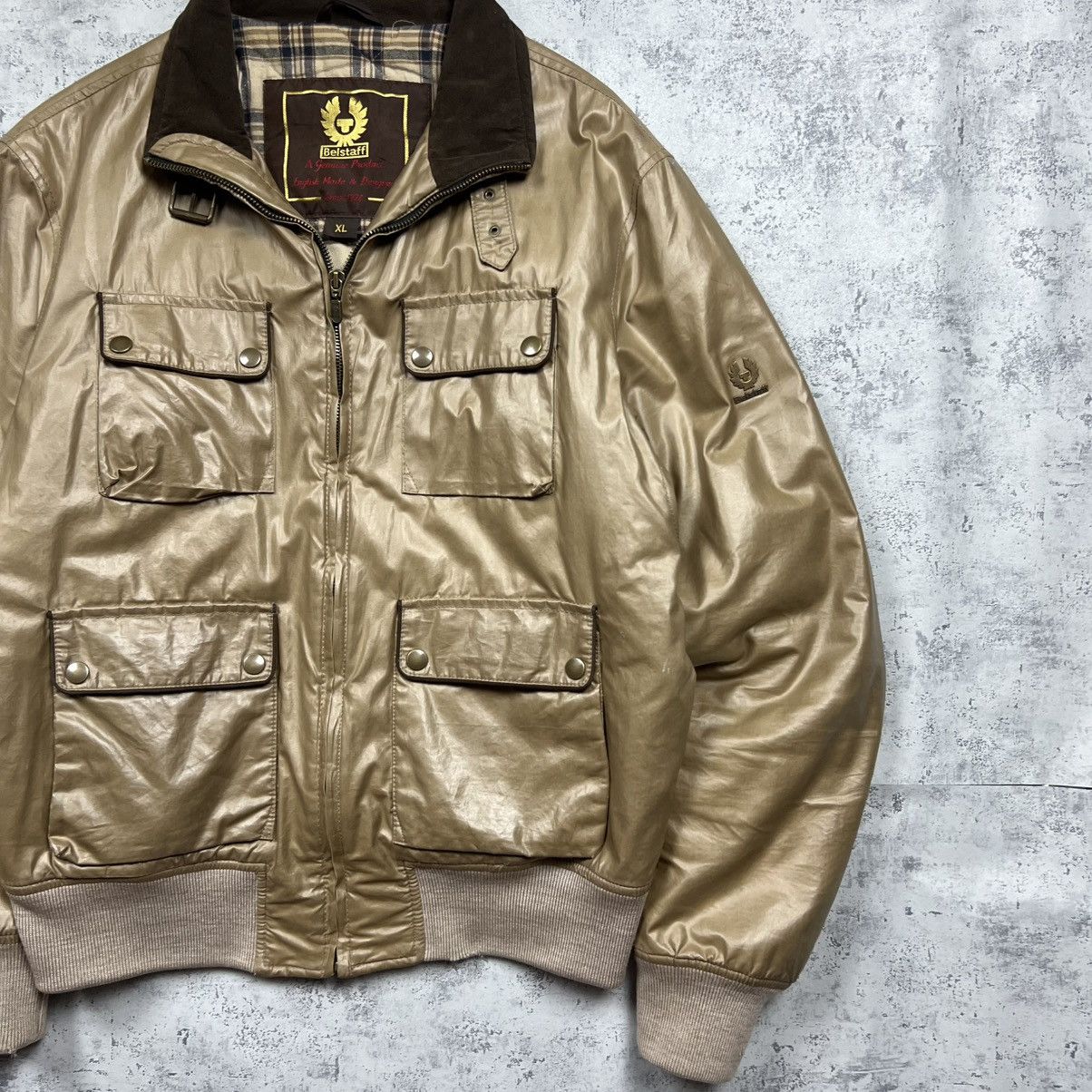 Belstaff 00s Belstaff Vintage Military Leather Bomber Jacket Size US XL / EU 56 / 4 - 3 Thumbnail