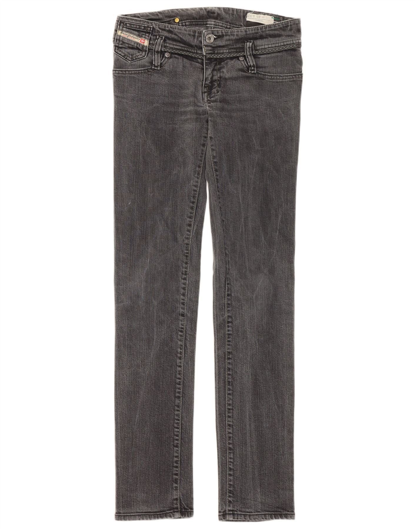 Diesel Womens Low Waist Skinny Jeans W25 L32 Grey Cotton Size 25" / US 0 / IT 36 - 1 Thumbnail