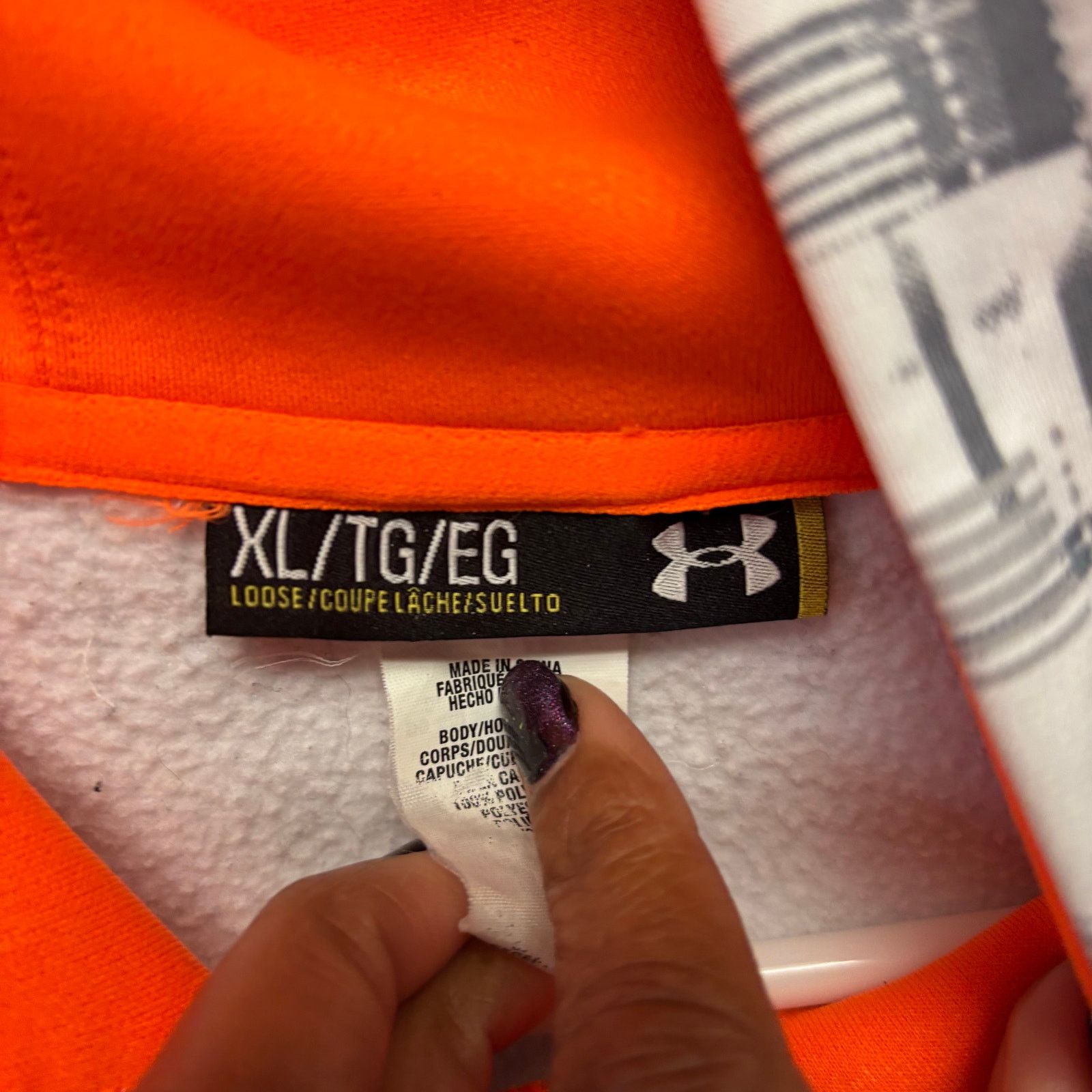Under Armour Under Armour Hoodie XL Gray Orange Logo Athletic Pullover Size US XL / EU 56 / 4 - 14 Thumbnail